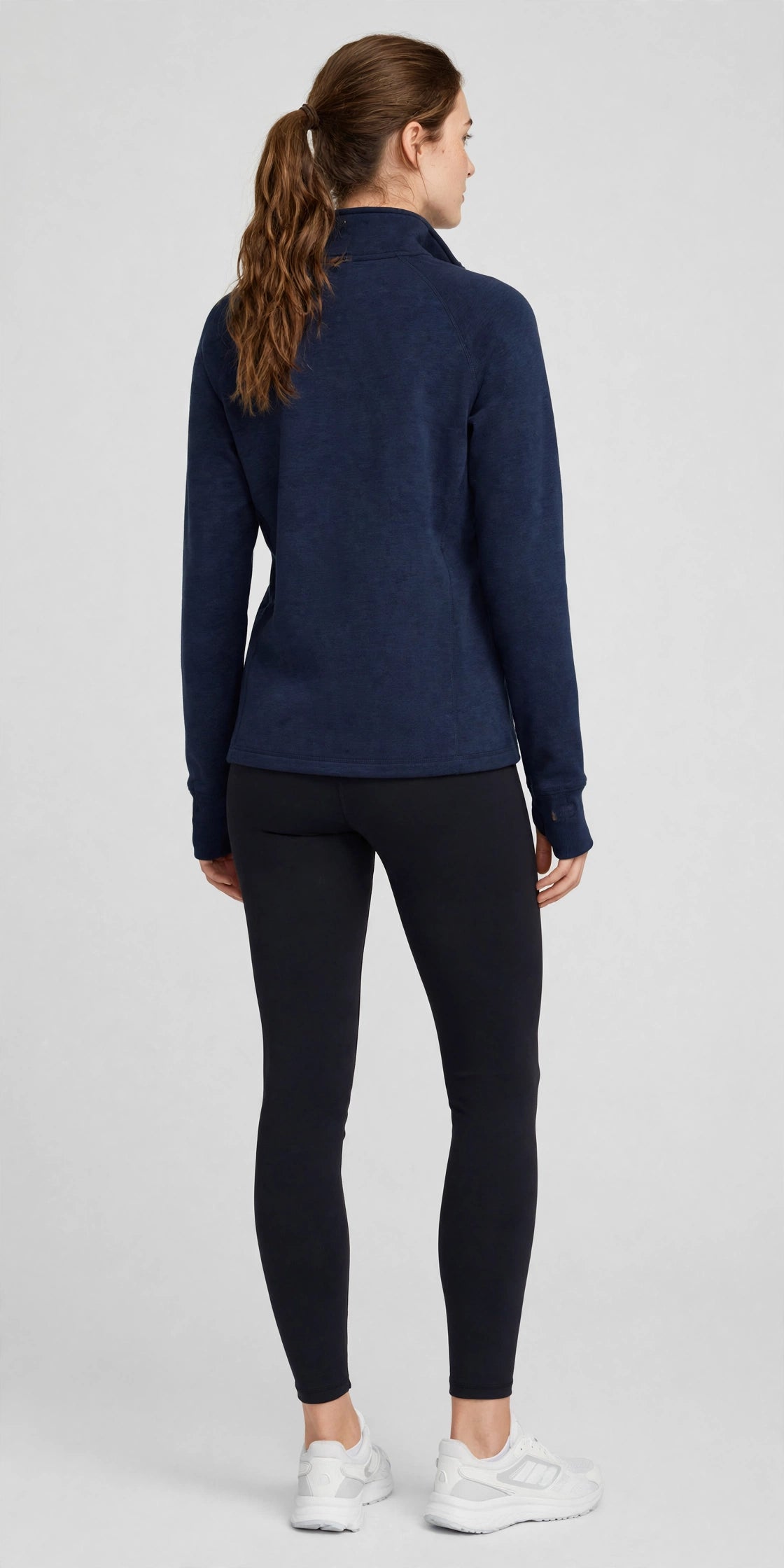 Nimbus Half-Zip Pullover Top - Navy - back
