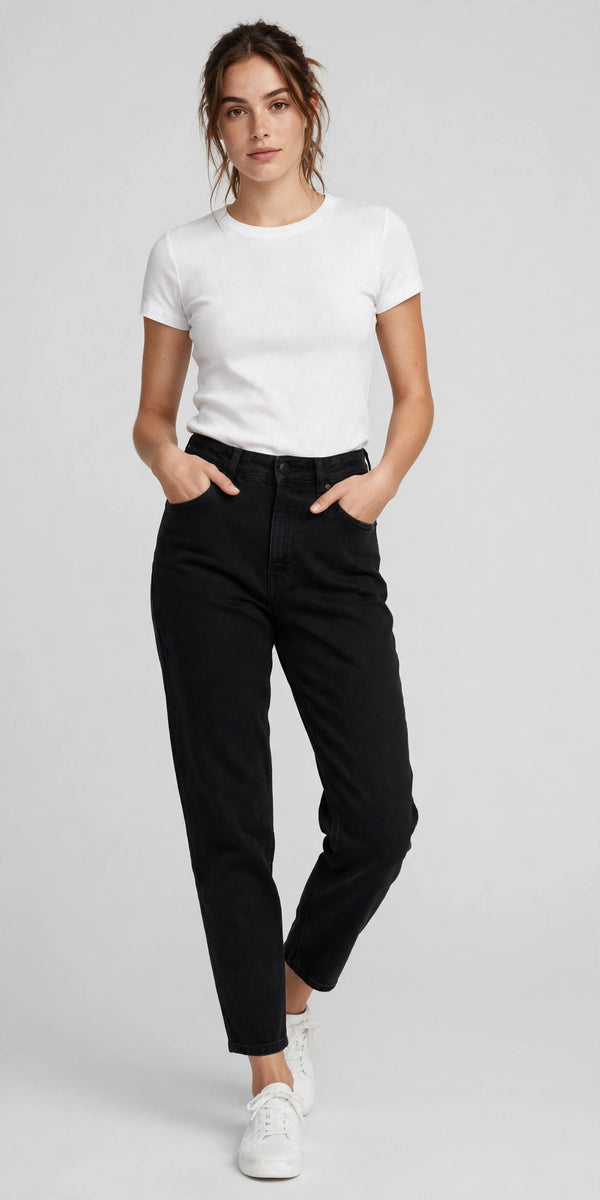 Nimbus Mom Jean - Black - front