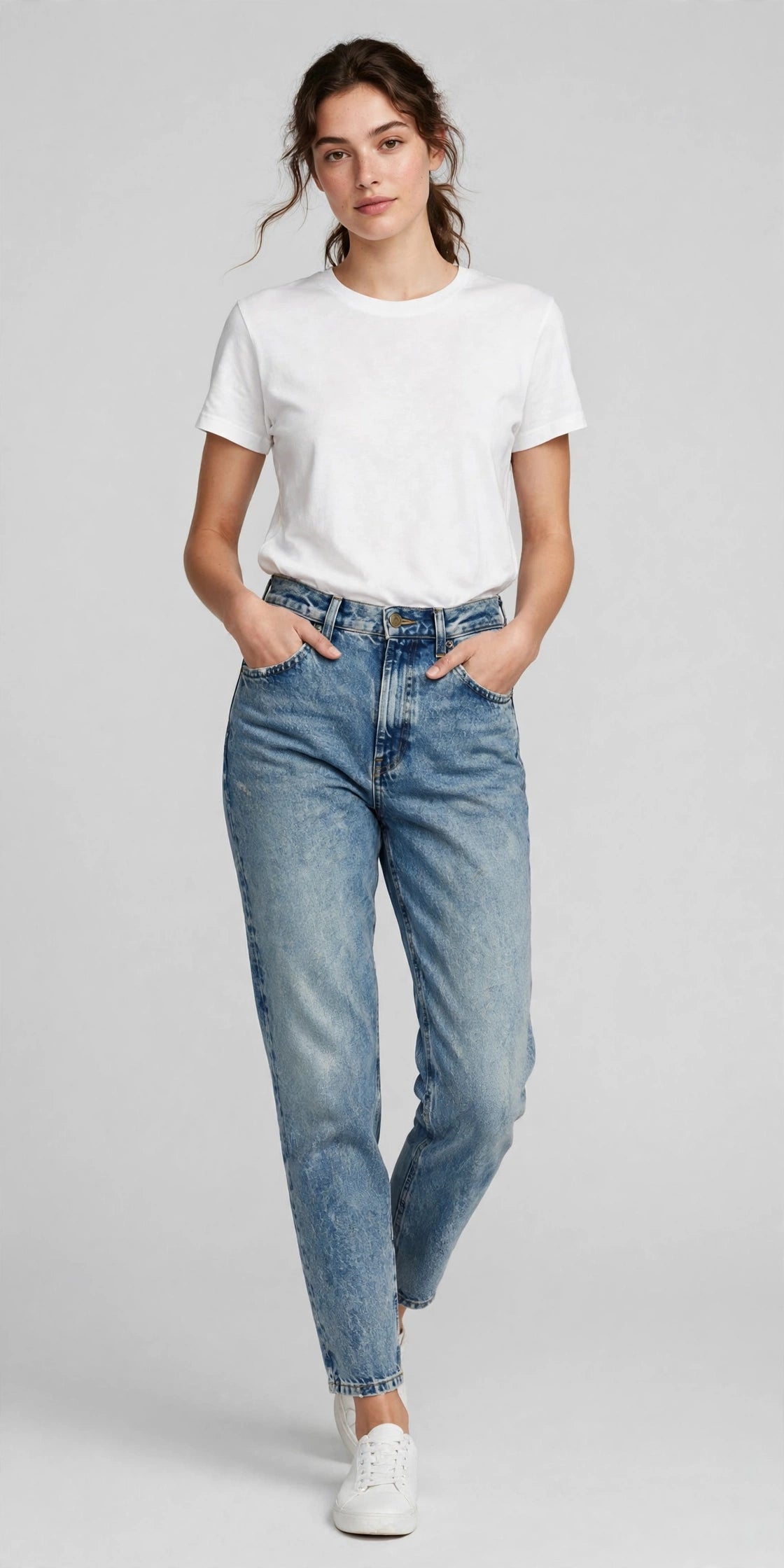 Nimbus Mom Jean - Stonewash - front