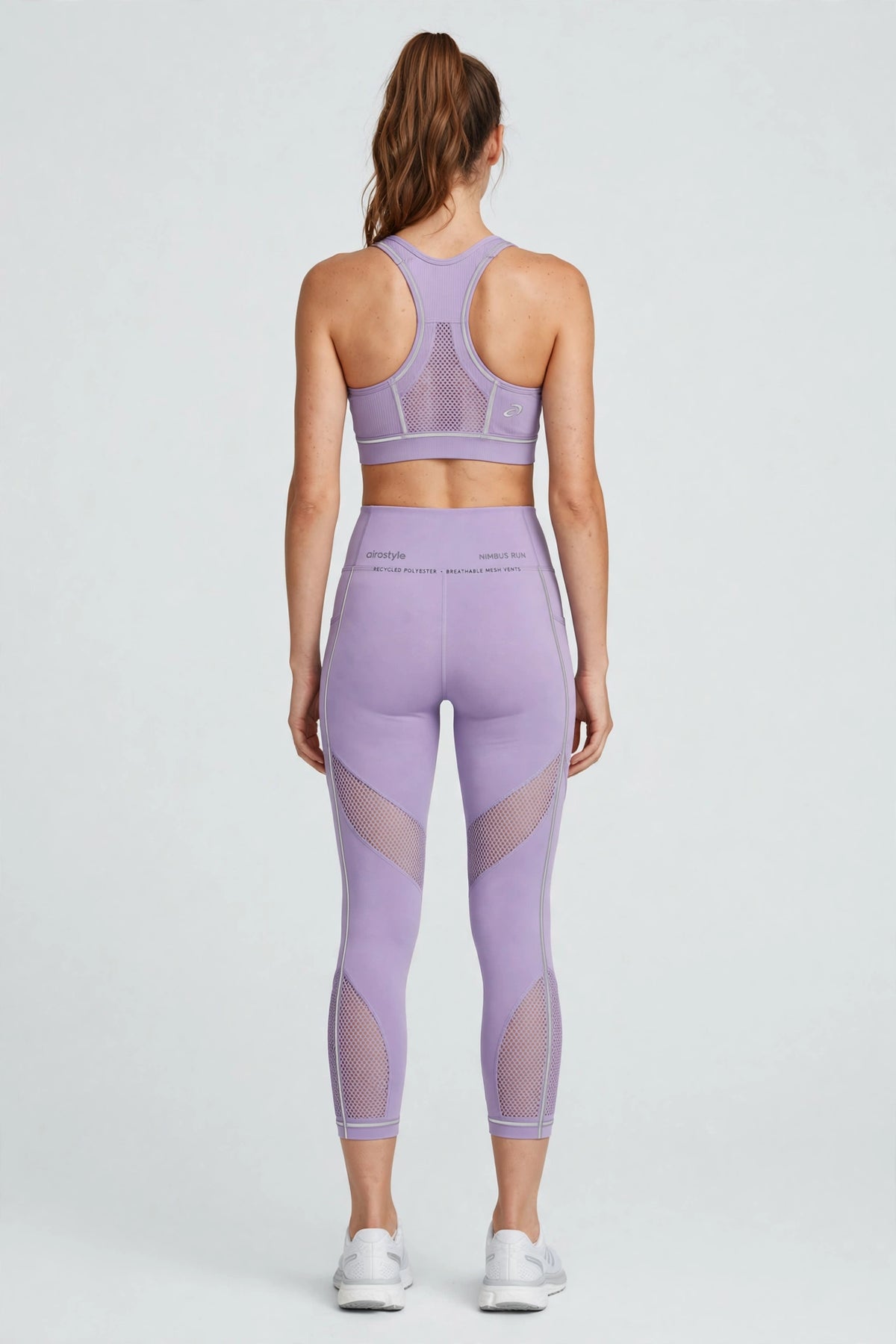Nimbus Run Crop Legging - Lilac - back
