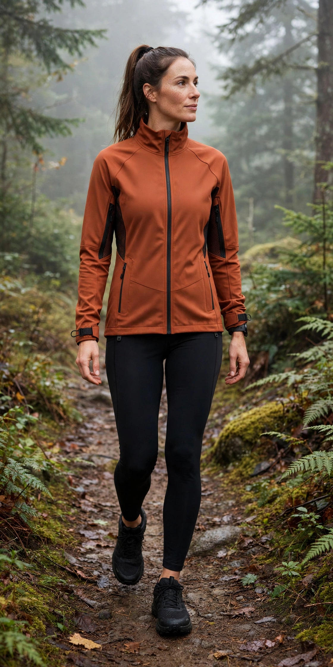 Drift Softshell Trail Jacket - Rust - lifestyle