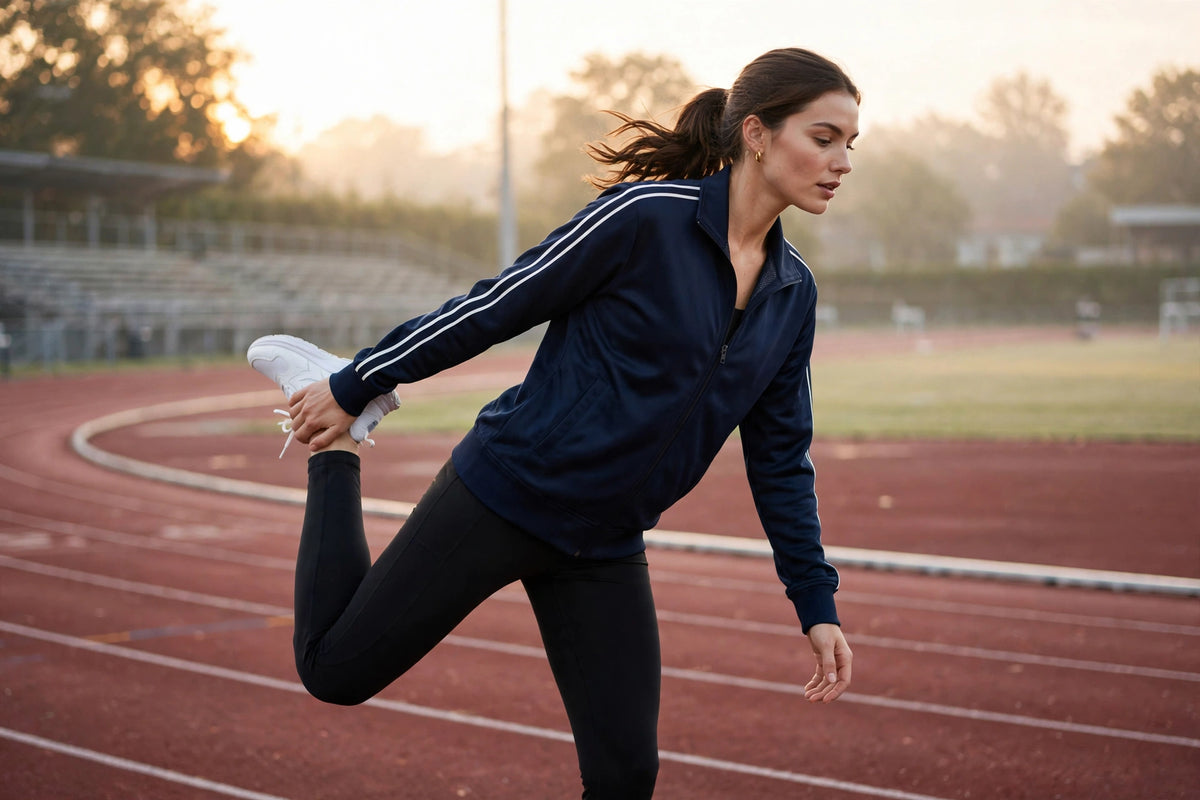 Breeze Mesh-Lined Track Jacket - Navy/White - lifestyle