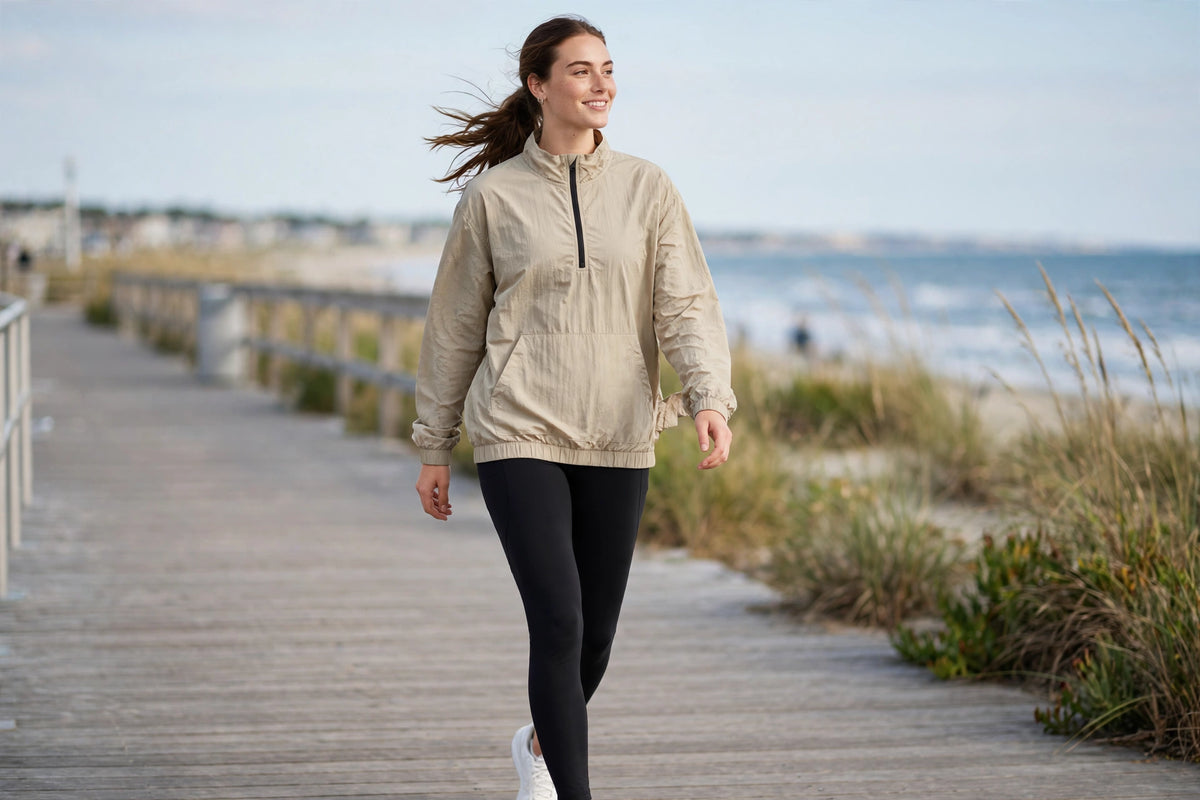Tidal Anorak Pullover - Stone - lifestyle