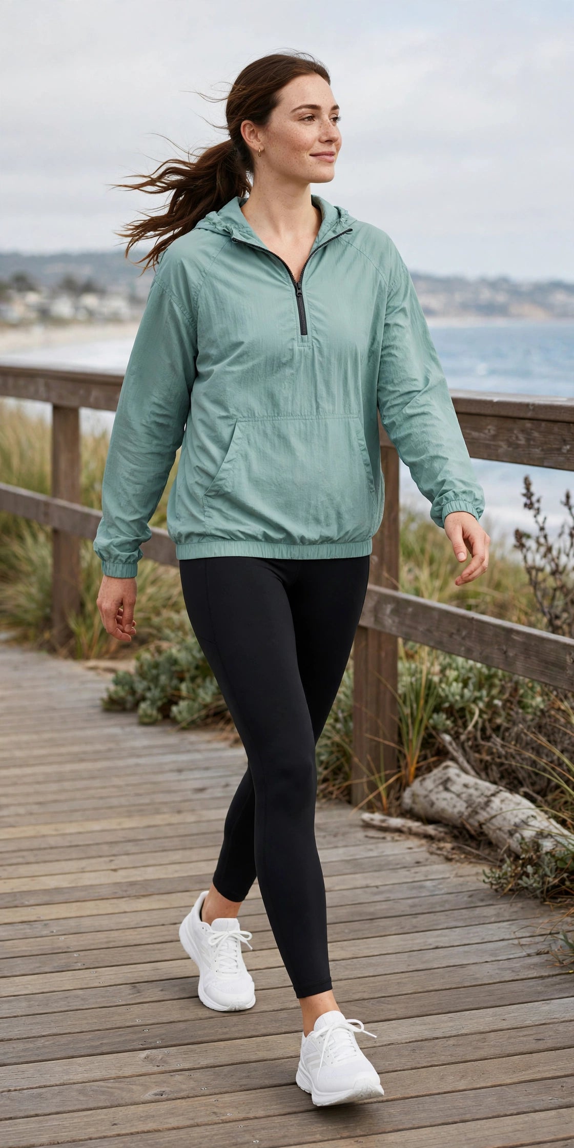 Tidal Anorak Pullover - Seafoam - lifestyle