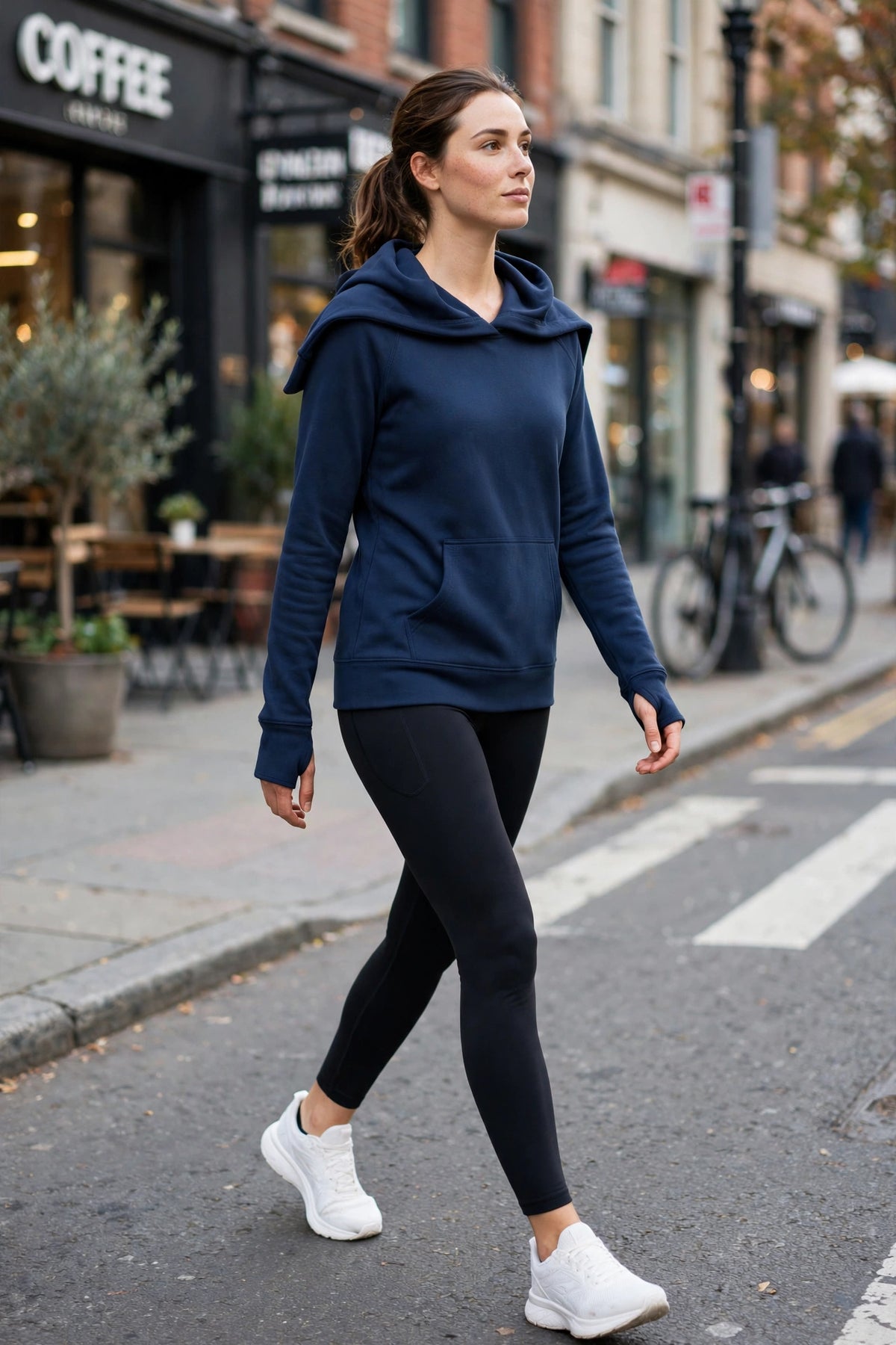 Solstice Performance Hoodie - Navy - lifestyle