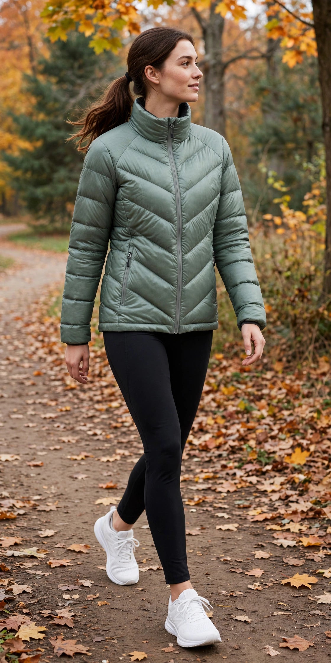 Cirrus Packable Puffer Jacket - Sage - lifestyle
