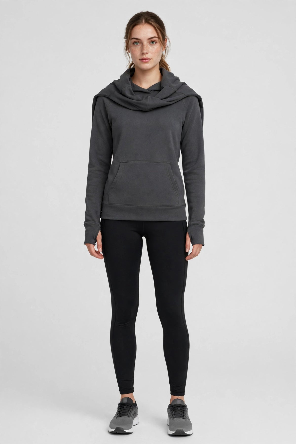 Solstice Performance Hoodie - Charcoal - front