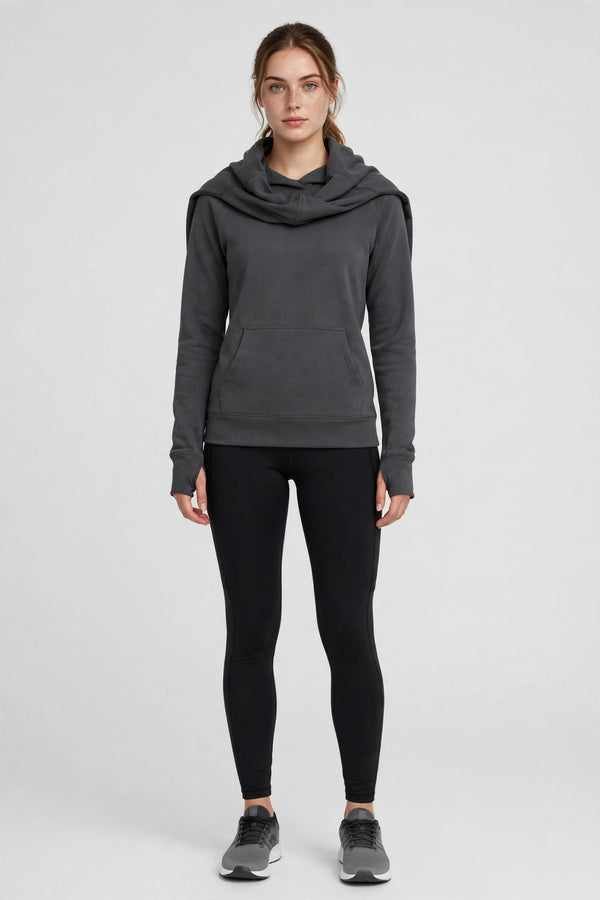 Solstice Performance Hoodie - Charcoal - front