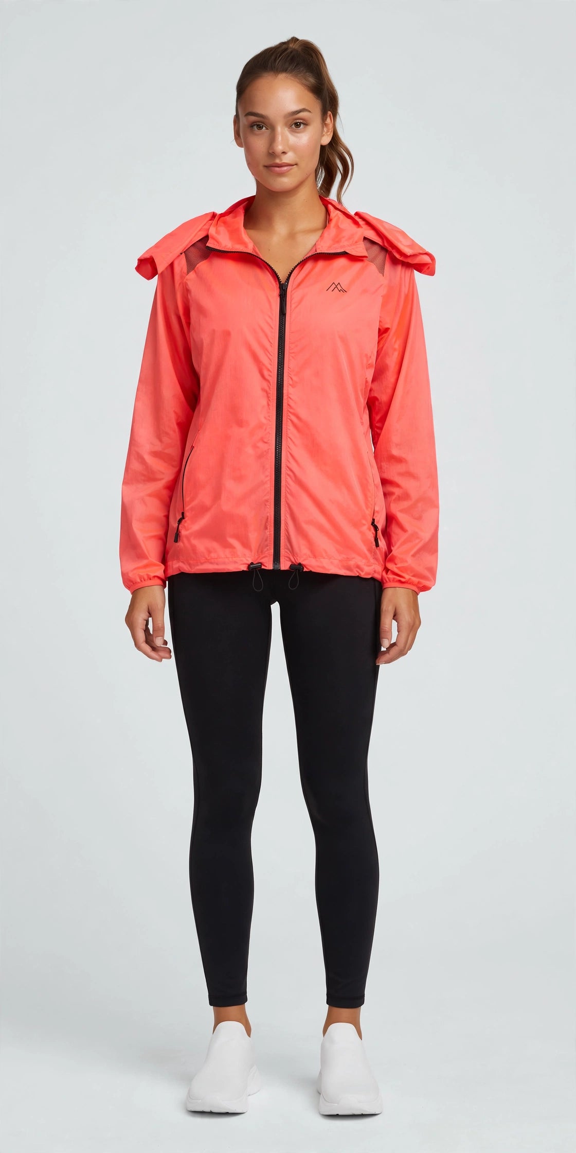 Stratosphere Windbreaker - Neon Coral - front