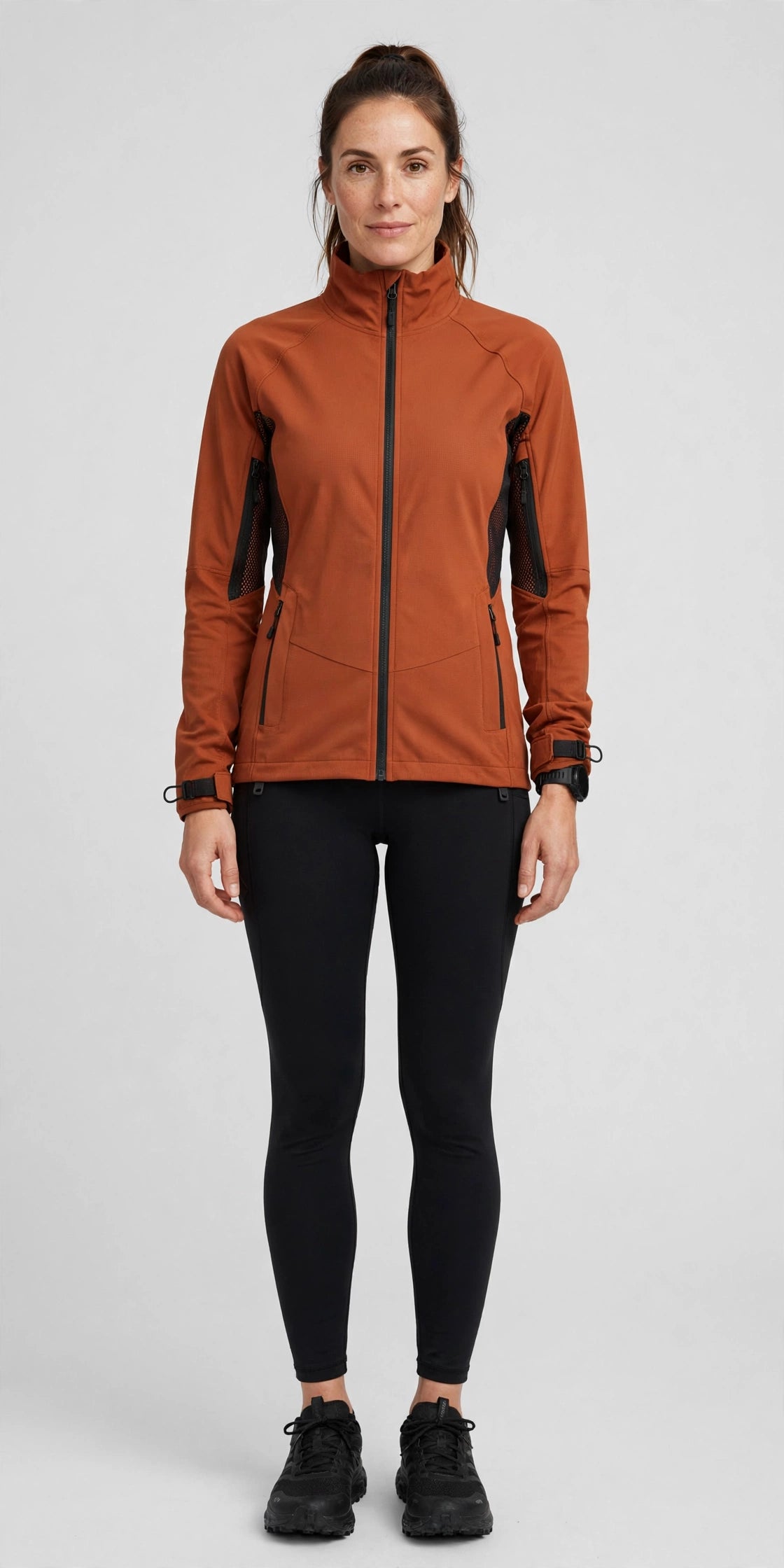 Drift Softshell Trail Jacket - Rust - front
