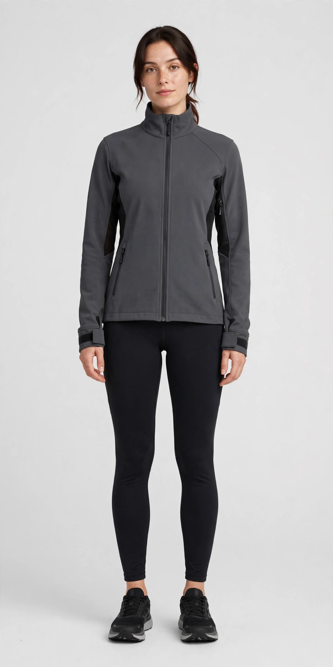 Drift Softshell Trail Jacket - Charcoal - front