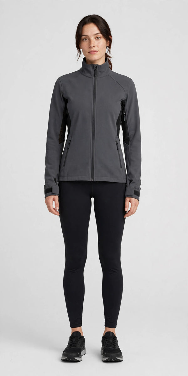 Drift Softshell Trail Jacket - Charcoal - front