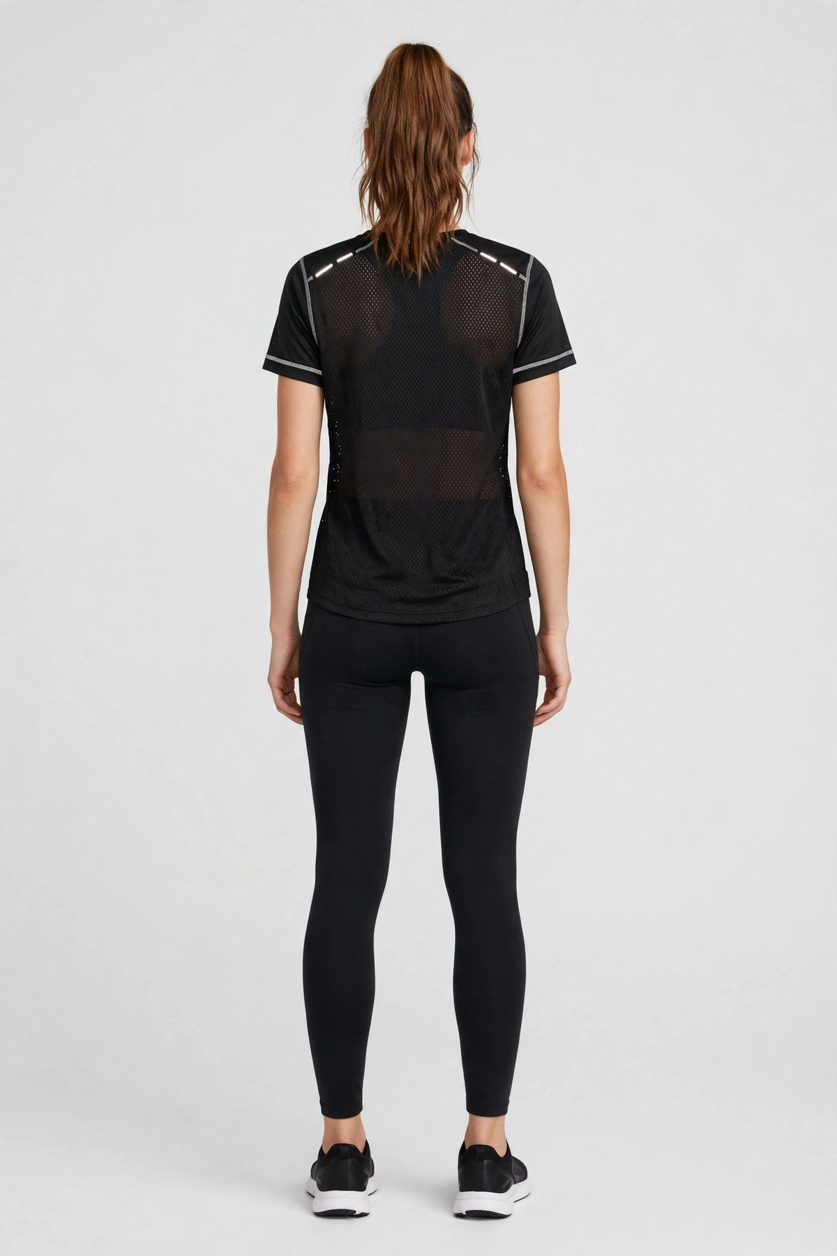 Pulse Mesh-Back Running Top - Black - back