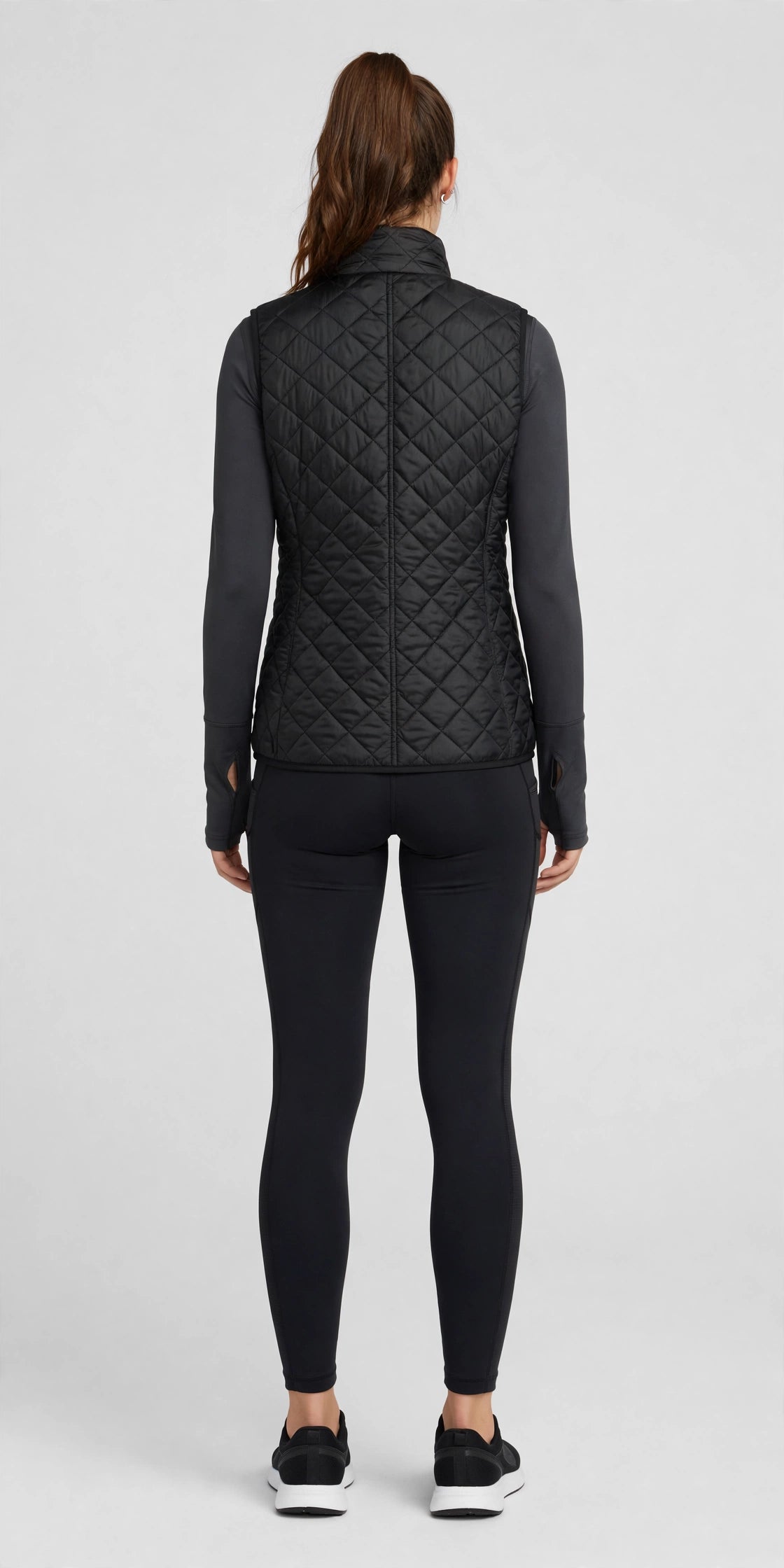 Halcyon Quilted Vest - Black - back