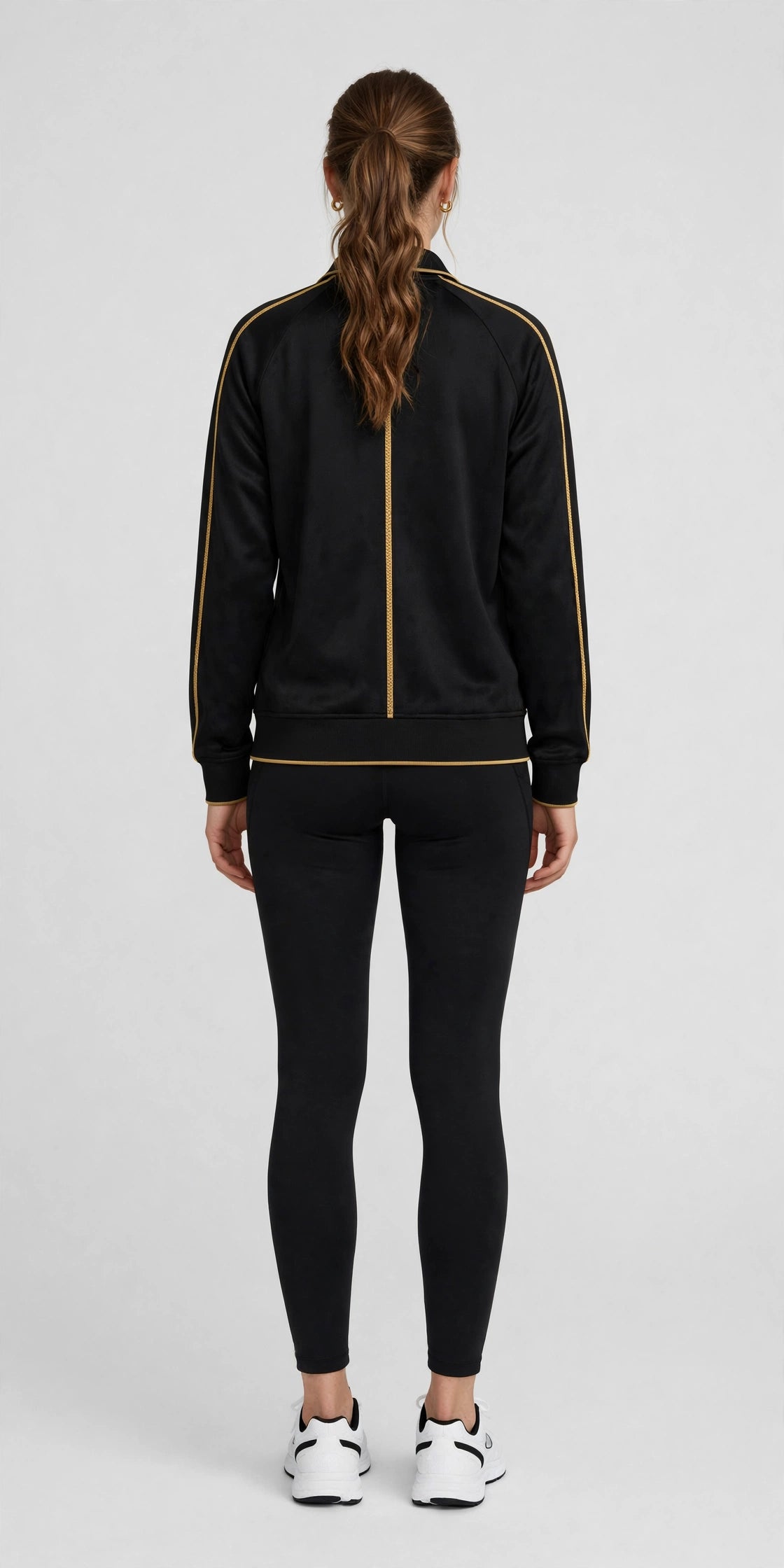 Breeze Mesh-Lined Track Jacket - Black/Gold - back