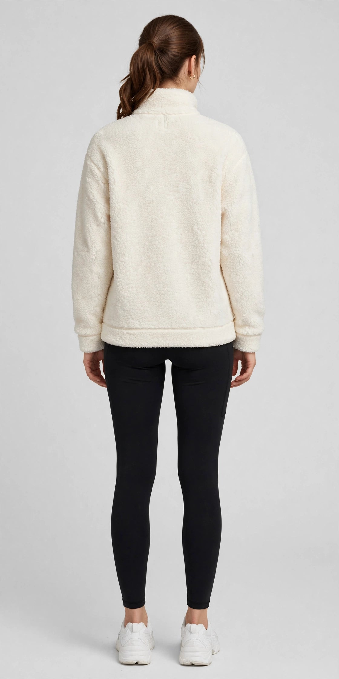Nimbus Sherpa Quarter-Zip - Cream - back