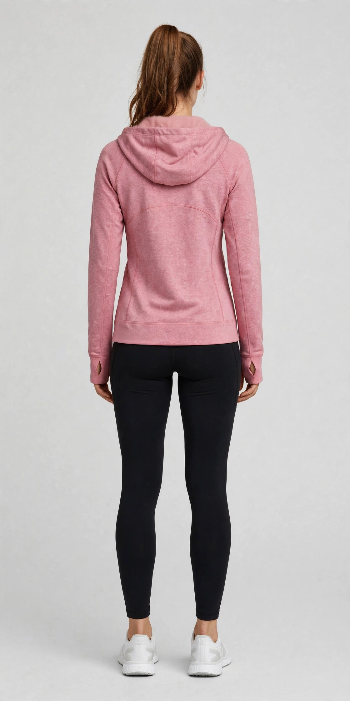 Solstice Performance Hoodie - Heather Rose - back