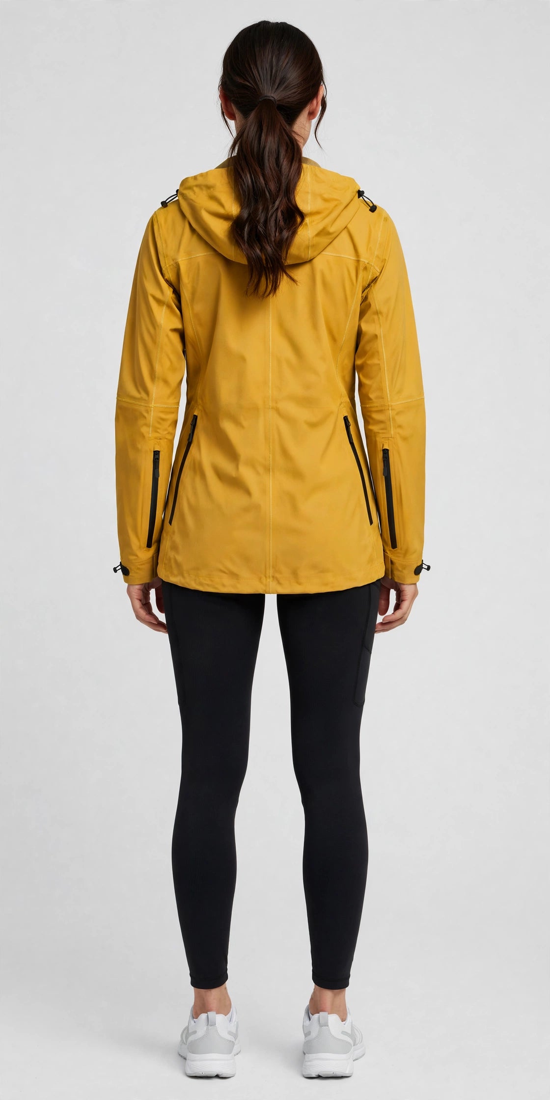 Zephyr Rain Shell - Mustard - back