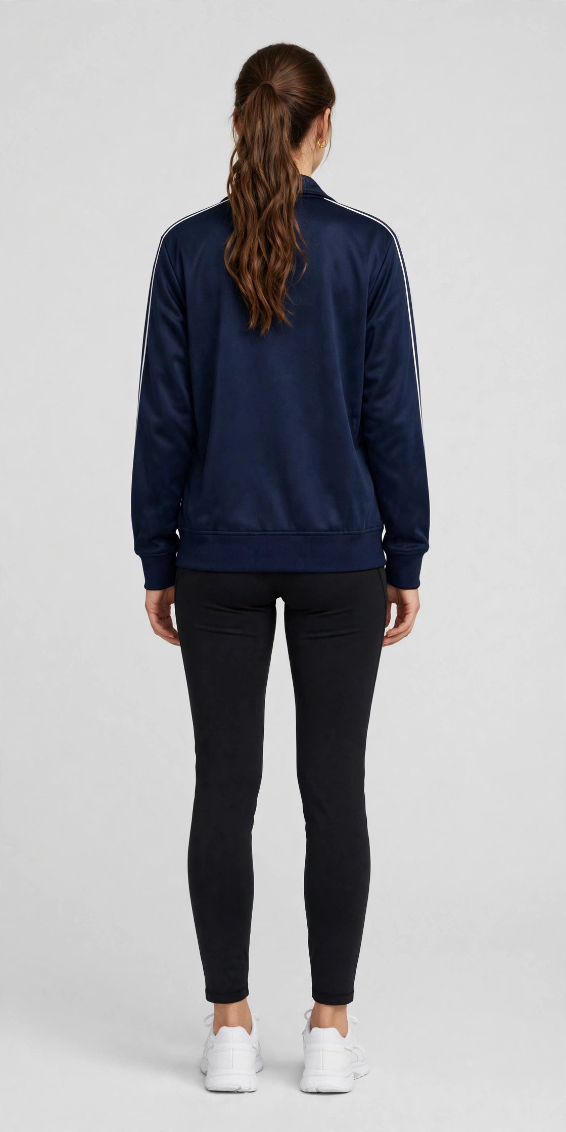 Breeze Mesh-Lined Track Jacket - Navy/White - back