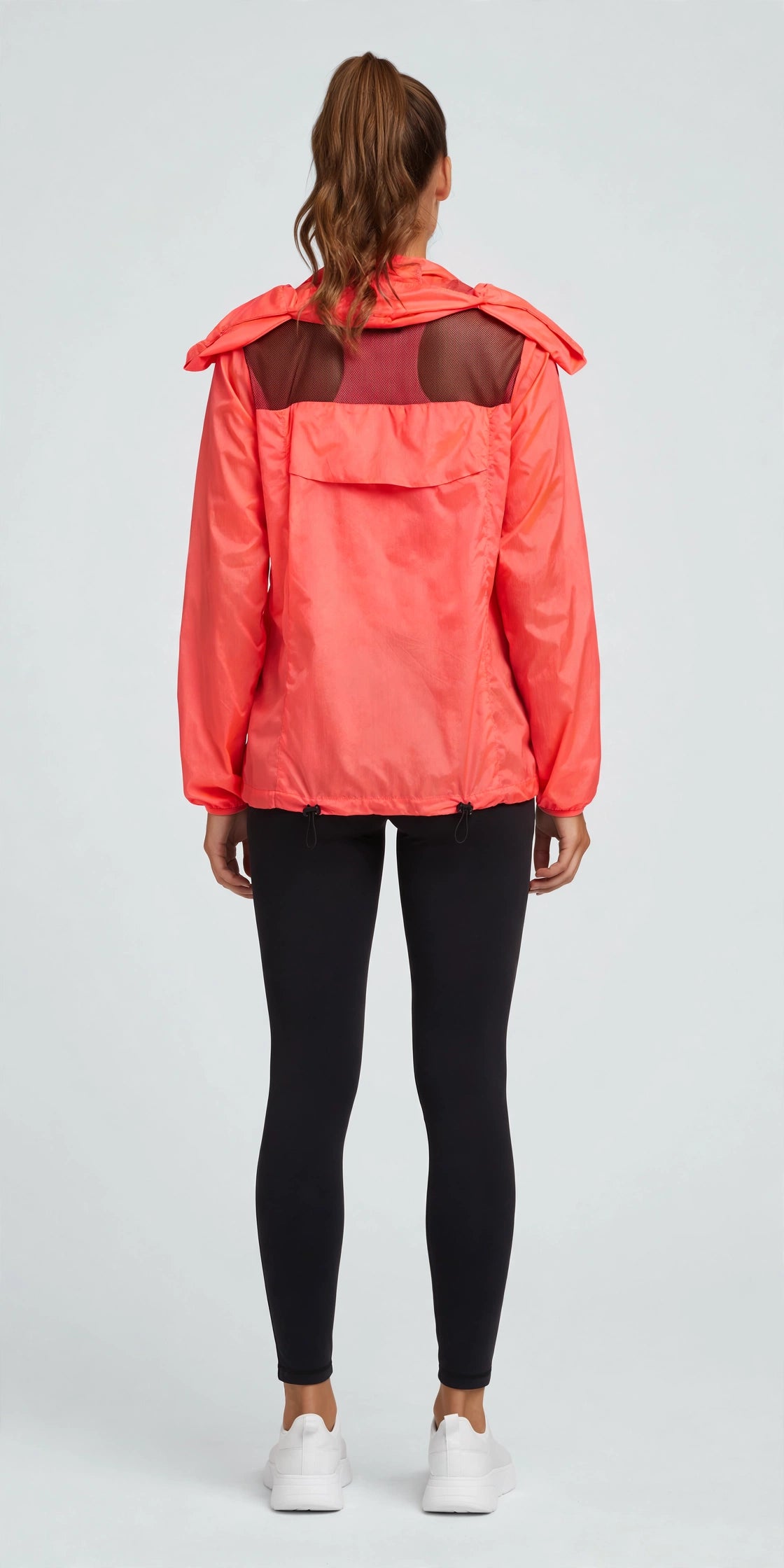 Stratosphere Windbreaker - Neon Coral - back