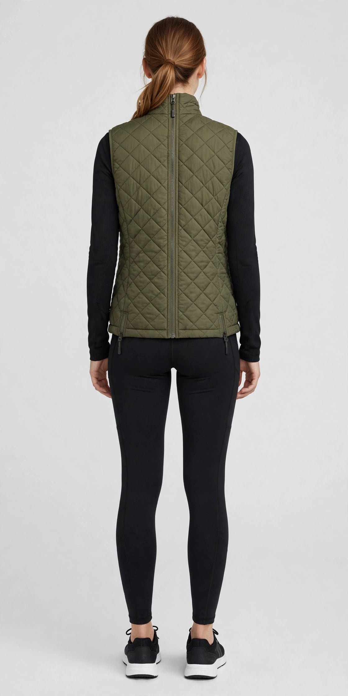 Halcyon Quilted Vest - Olive - back