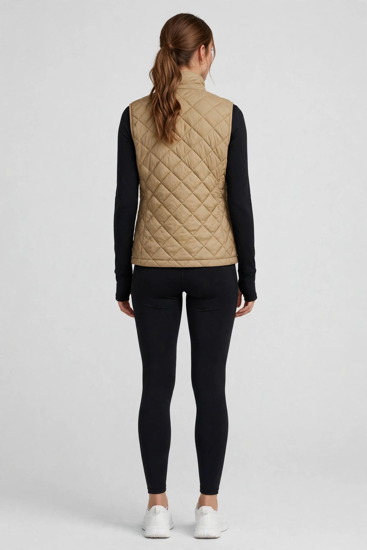 Halcyon Quilted Vest - Tan - back