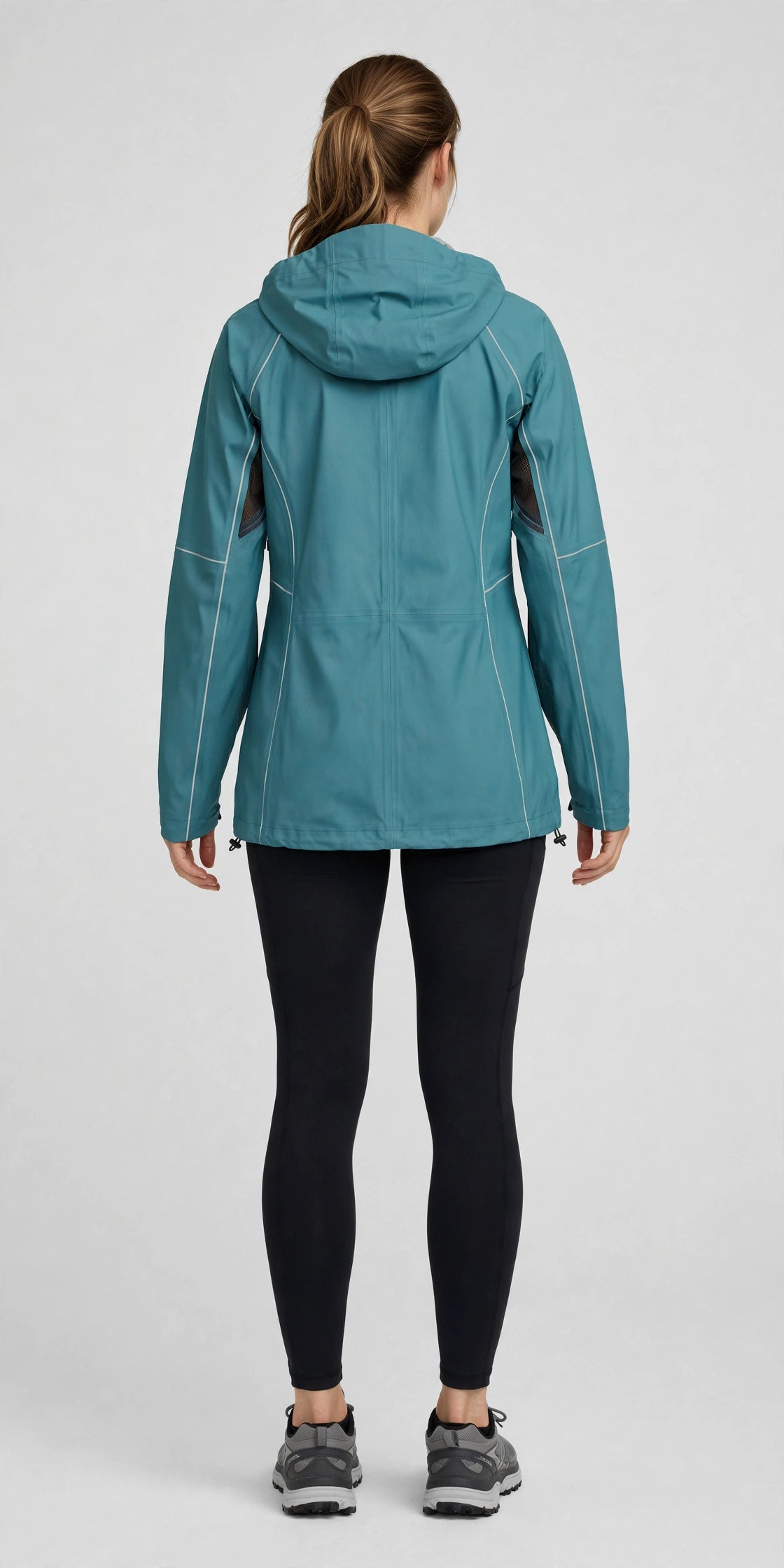 Zephyr Rain Shell - Teal - back