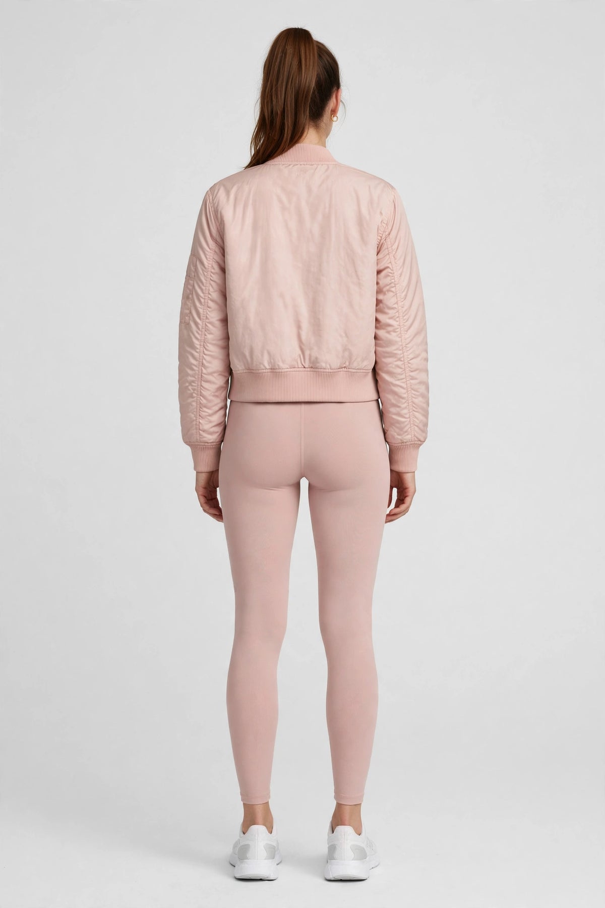 Skysculpt Cropped Bomber - Blush - back