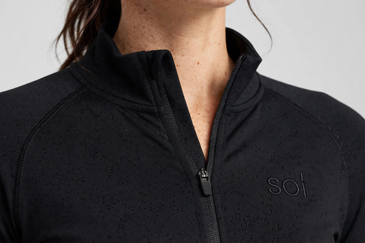 Sol Quarter-Zip Training Top - Black - detail