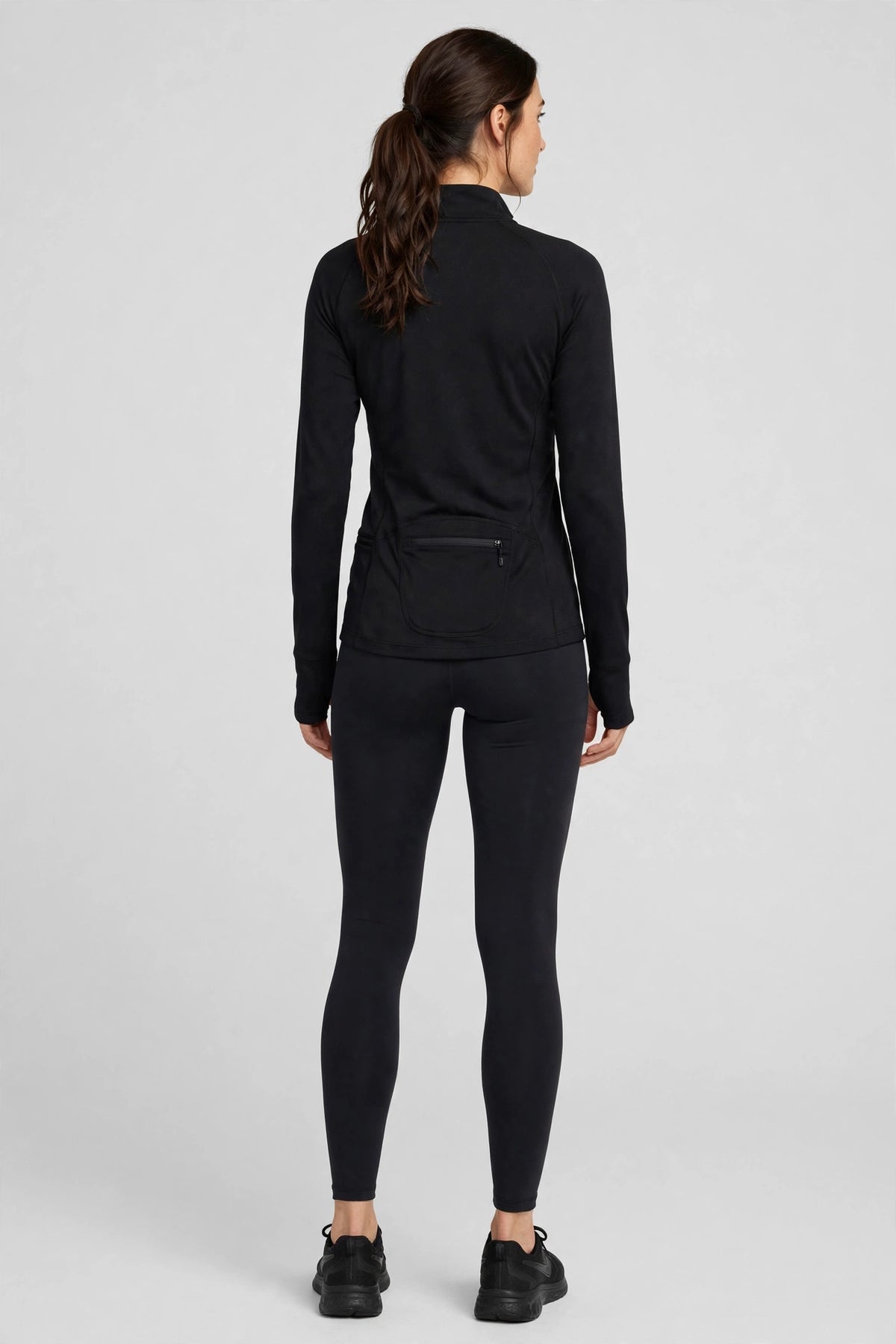 Sol Quarter-Zip Training Top - Black - back