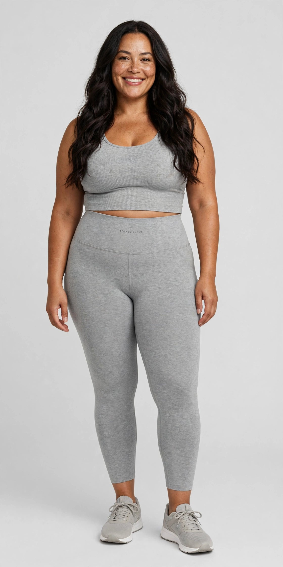 Solace Cloud High-Waisted Legging - Heather Grey - front