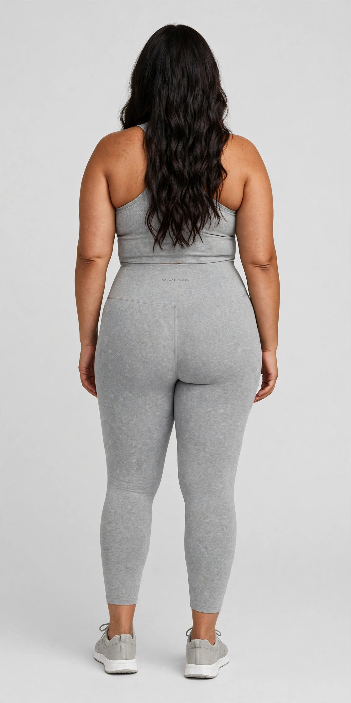 Solace Cloud High-Waisted Legging - Heather Grey - back