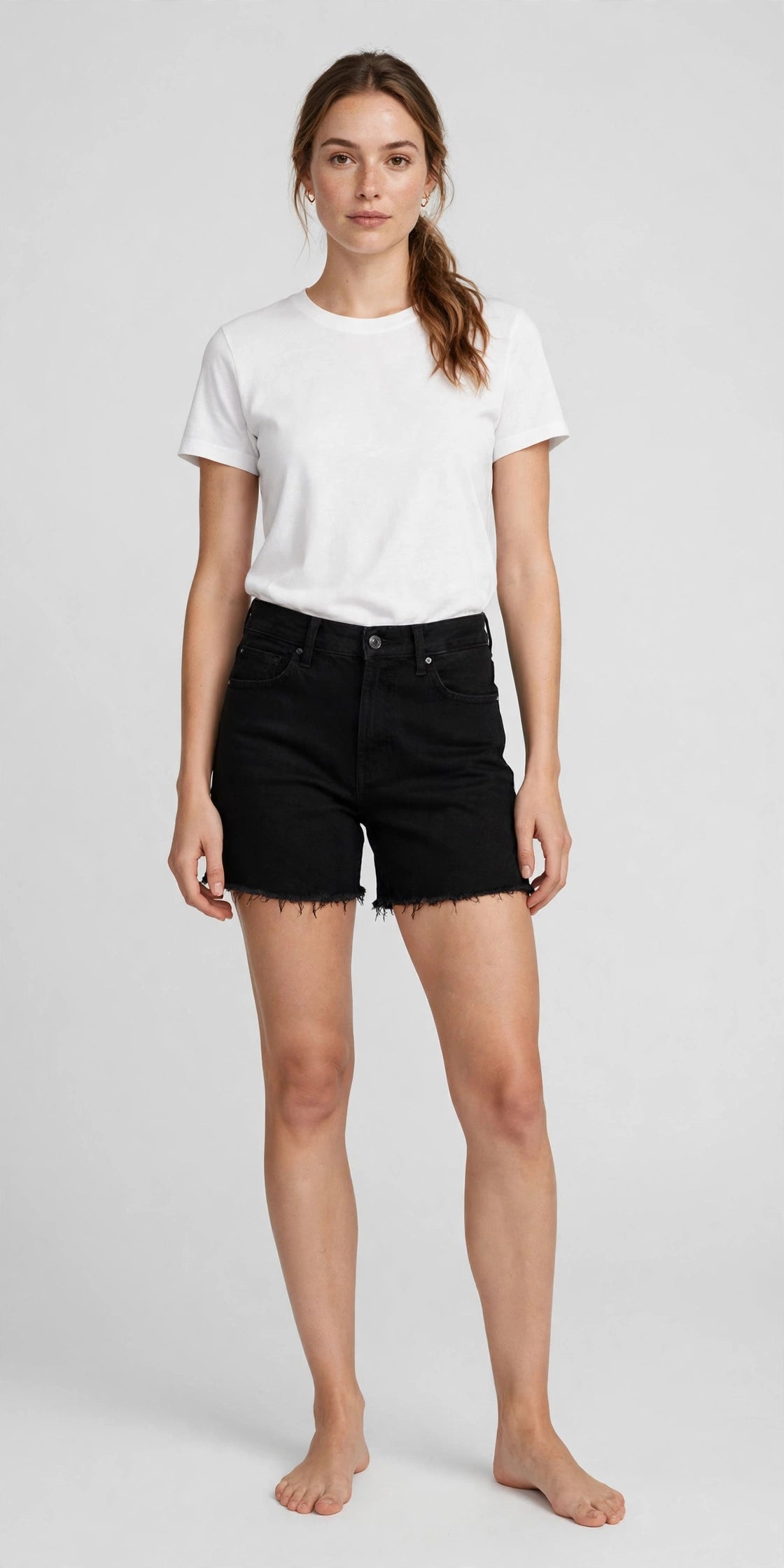 Stride Denim Short - Black - front