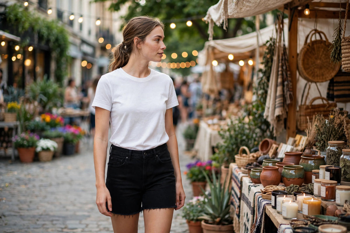 Stride Denim Short - Black - lifestyle