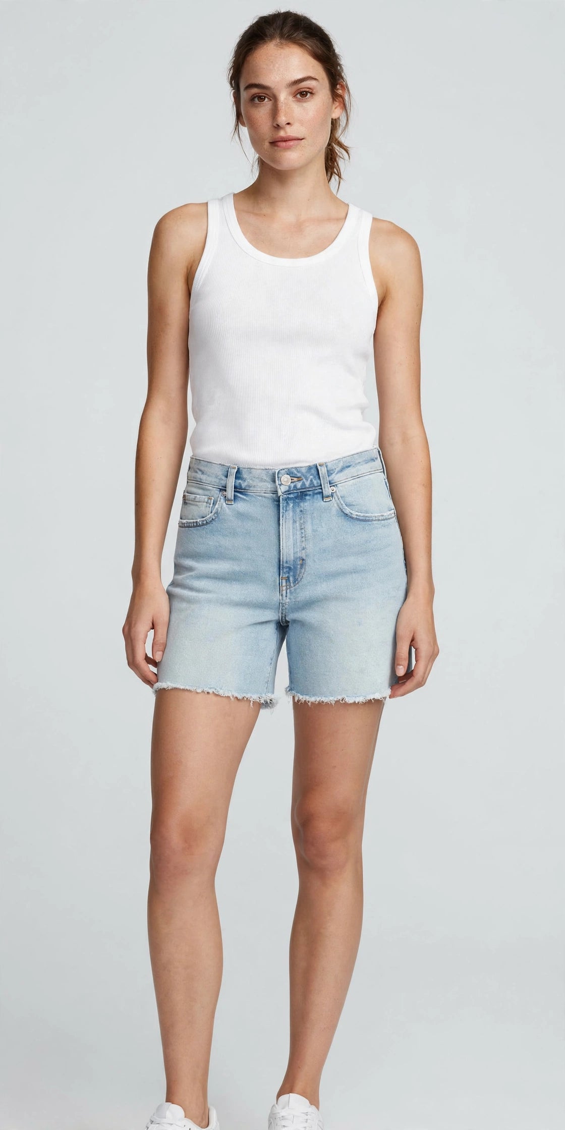 Stride Denim Short - Light Wash - front