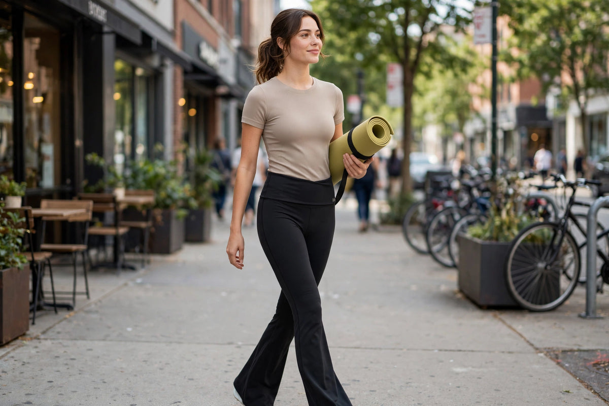 Stride Flare Yoga Pant - Black - lifestyle