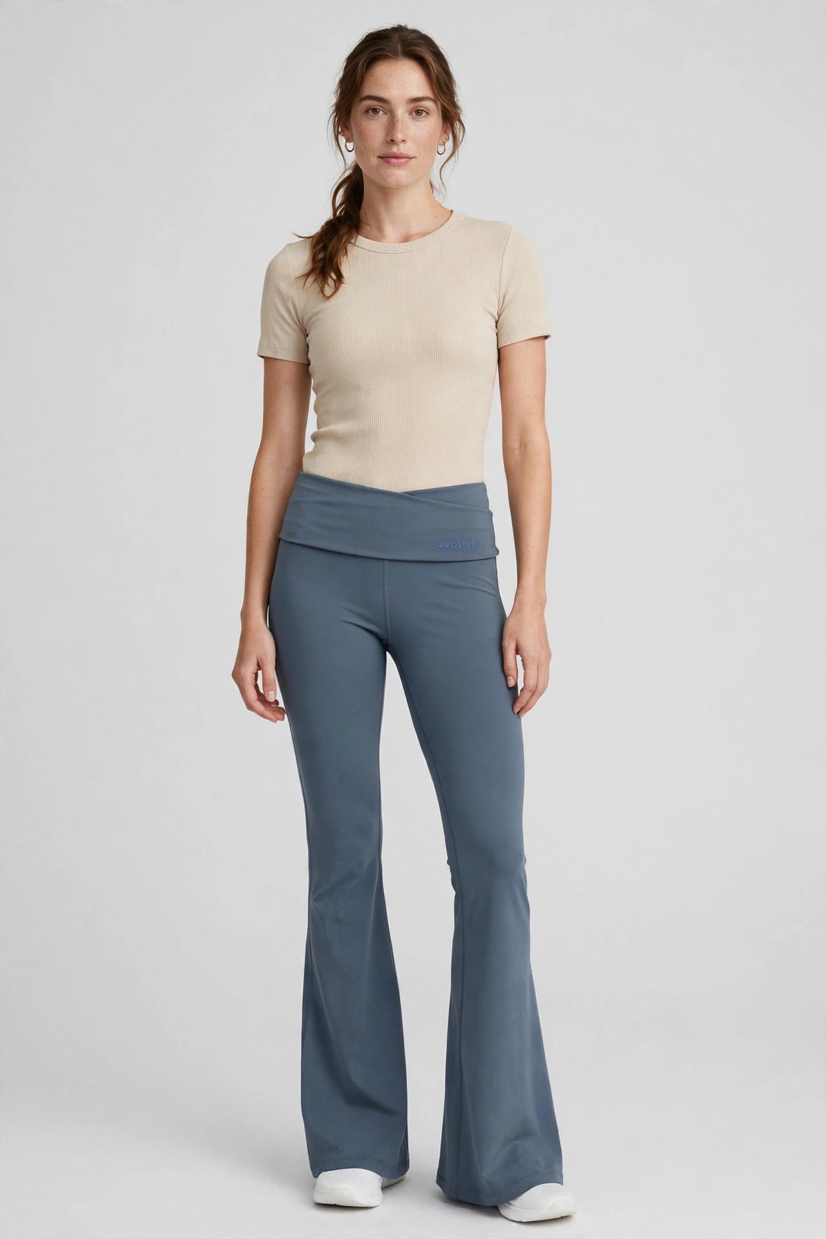 Stride Flare Yoga Pant - Slate - front