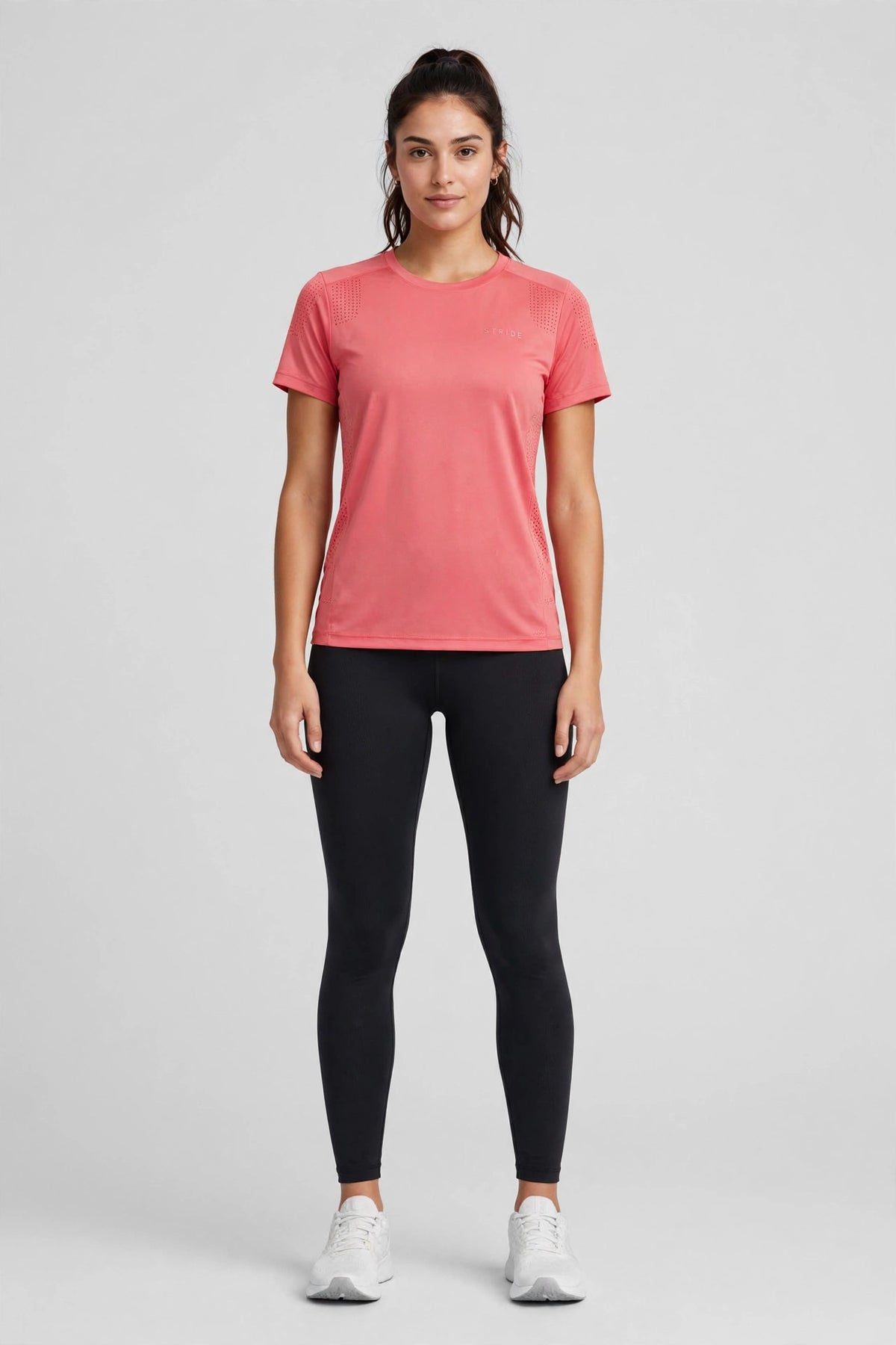 Stride Seamless Short Sleeve - Coral - front
