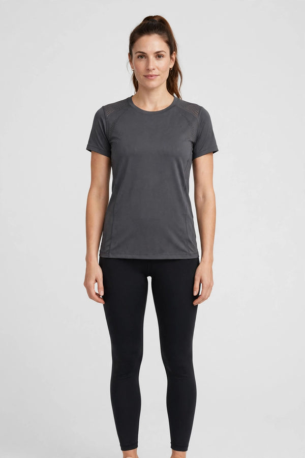 Stride Seamless Short Sleeve - Charcoal - front