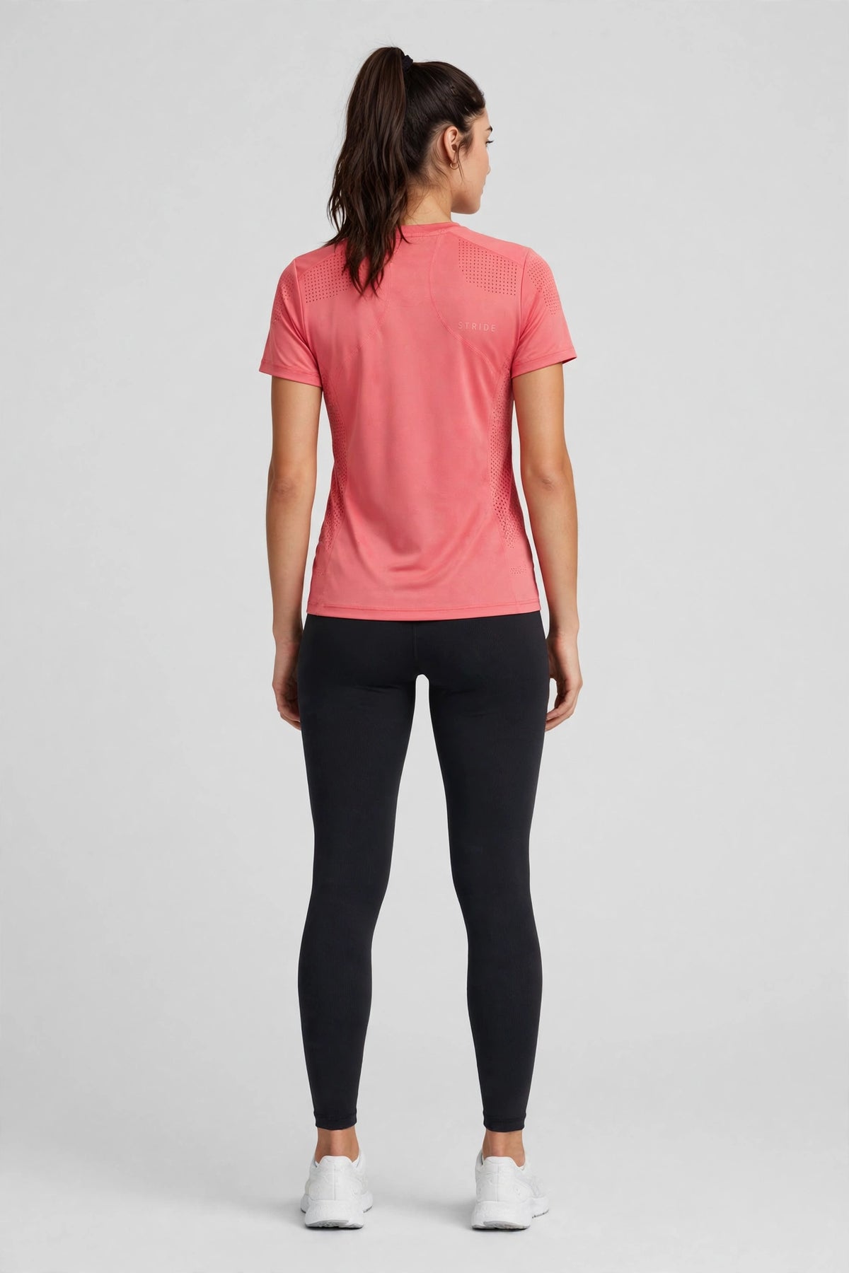 Stride Seamless Short Sleeve - Charcoal - back