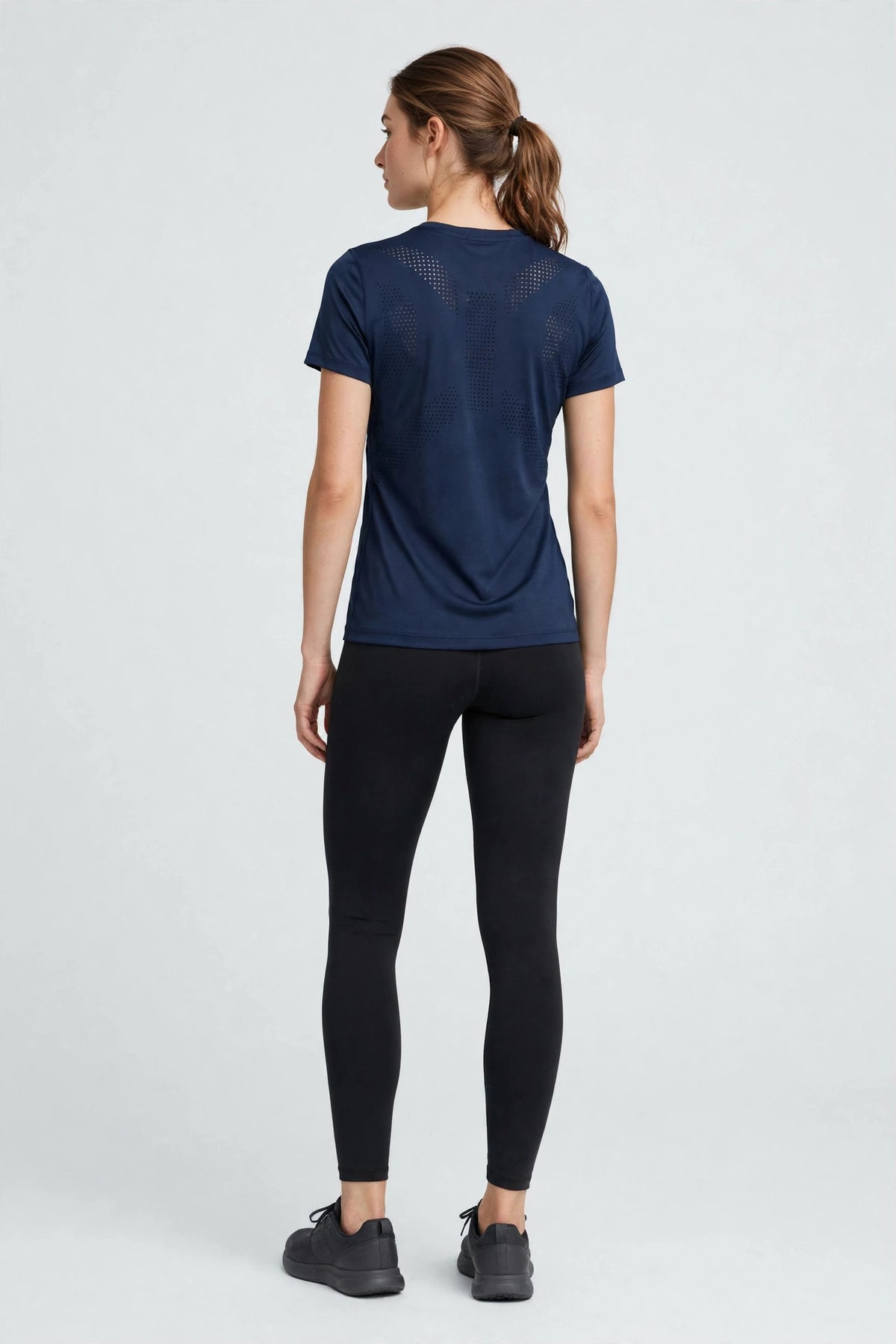 Stride Seamless Short Sleeve - Navy - back