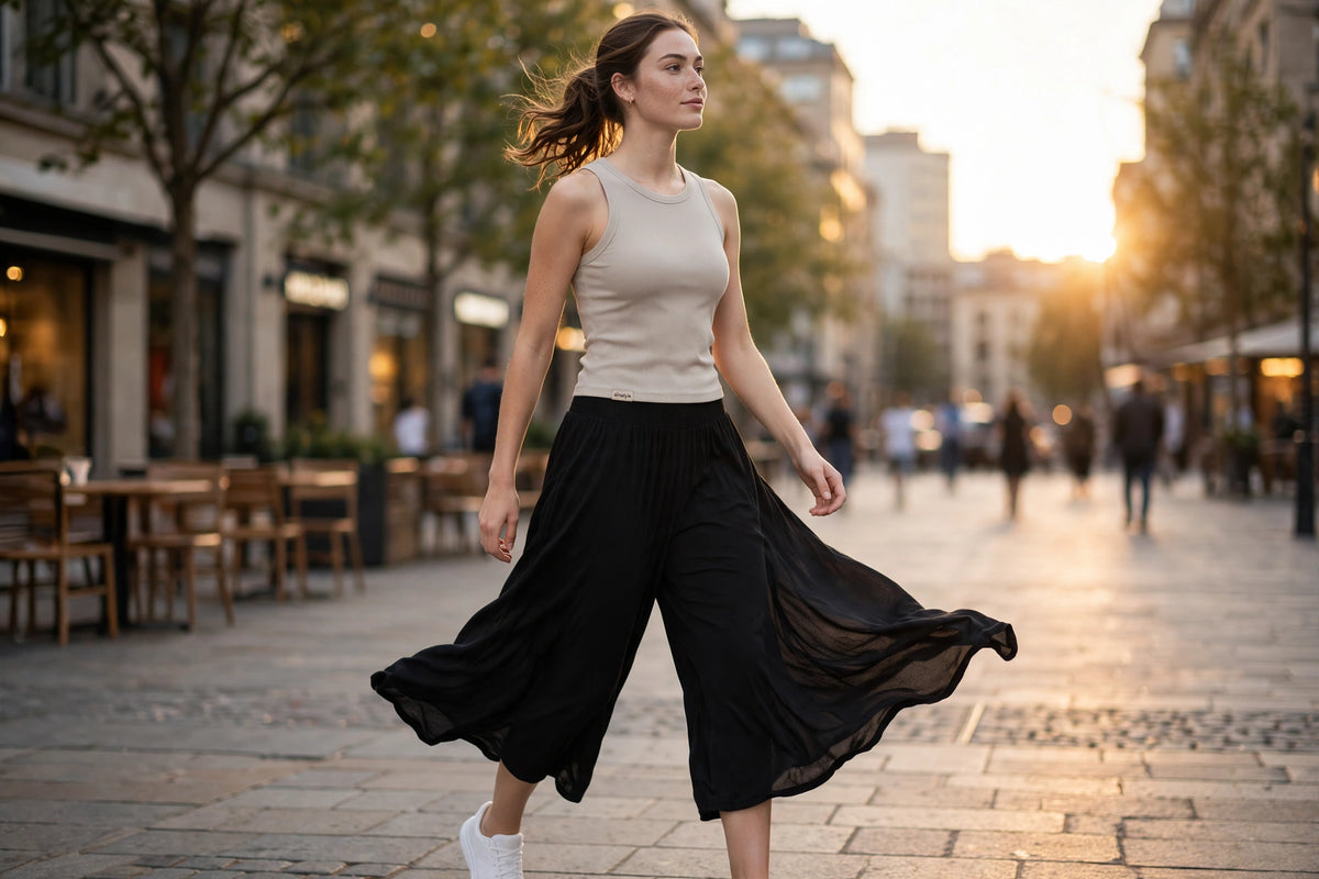Zephyr Culotte - Black - lifestyle