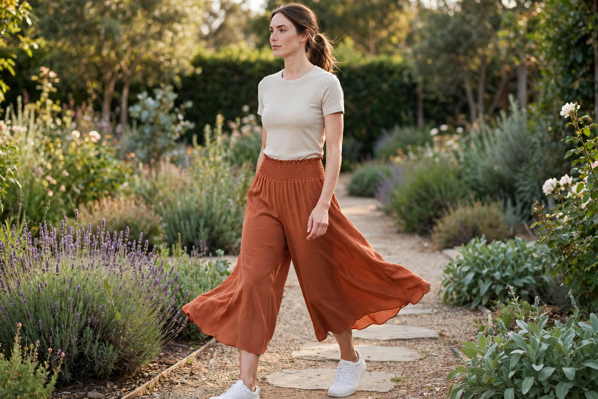 Zephyr Culotte - Terracotta - lifestyle