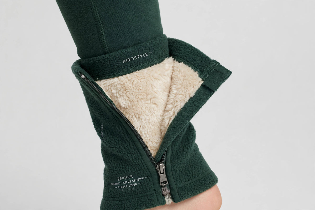 Zephyr Thermal Fleece Legging - Forest - detail