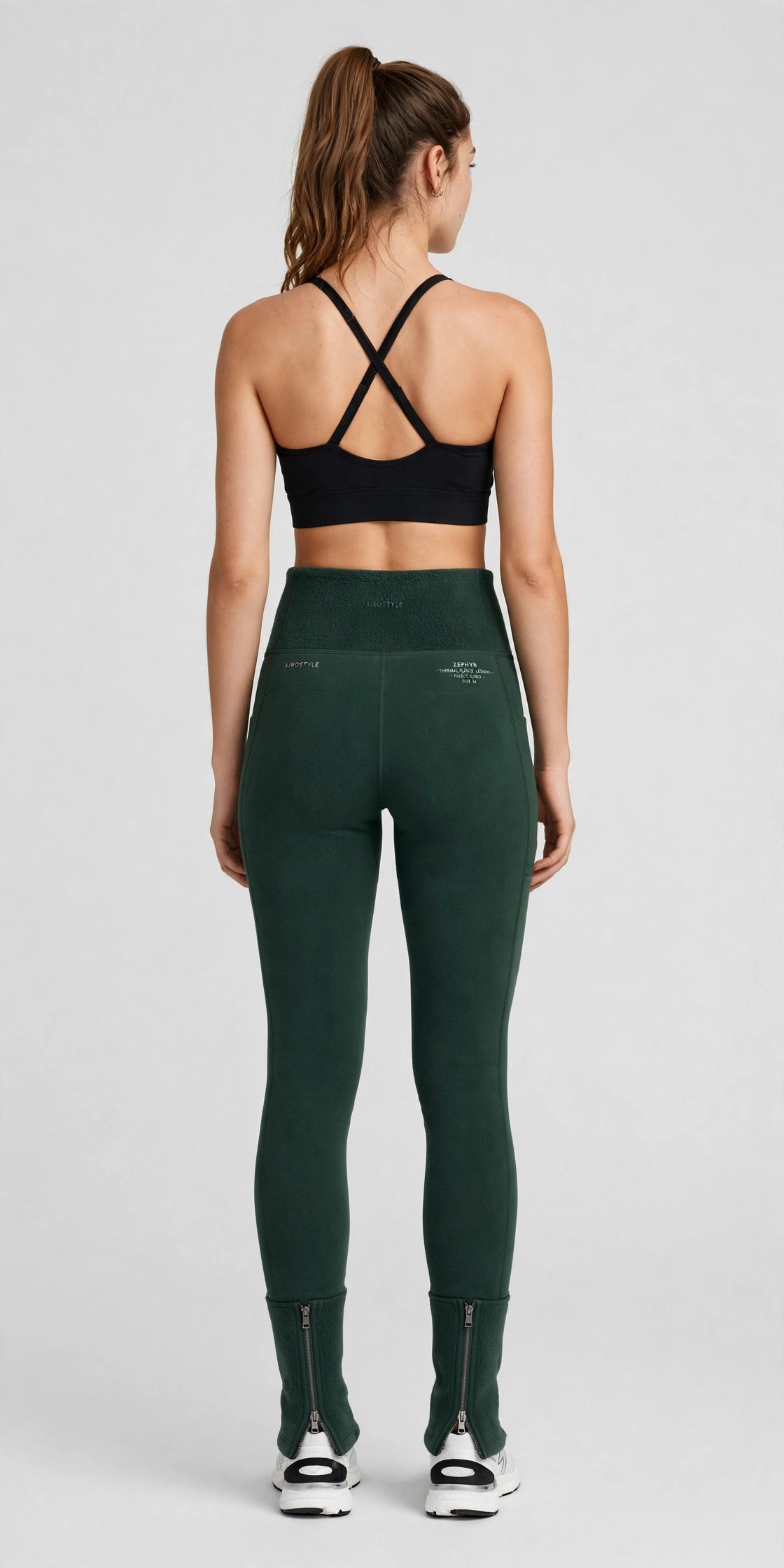 Zephyr Thermal Fleece Legging - Forest - back