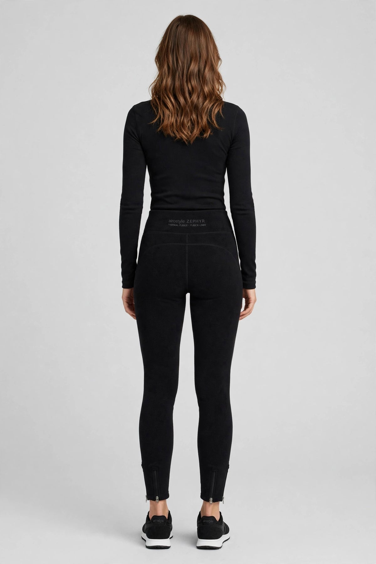 Zephyr Thermal Fleece Legging - Black - back