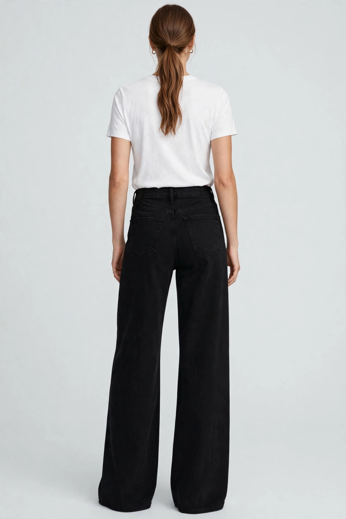 Zephyr Wide-Leg Jean - Black - back