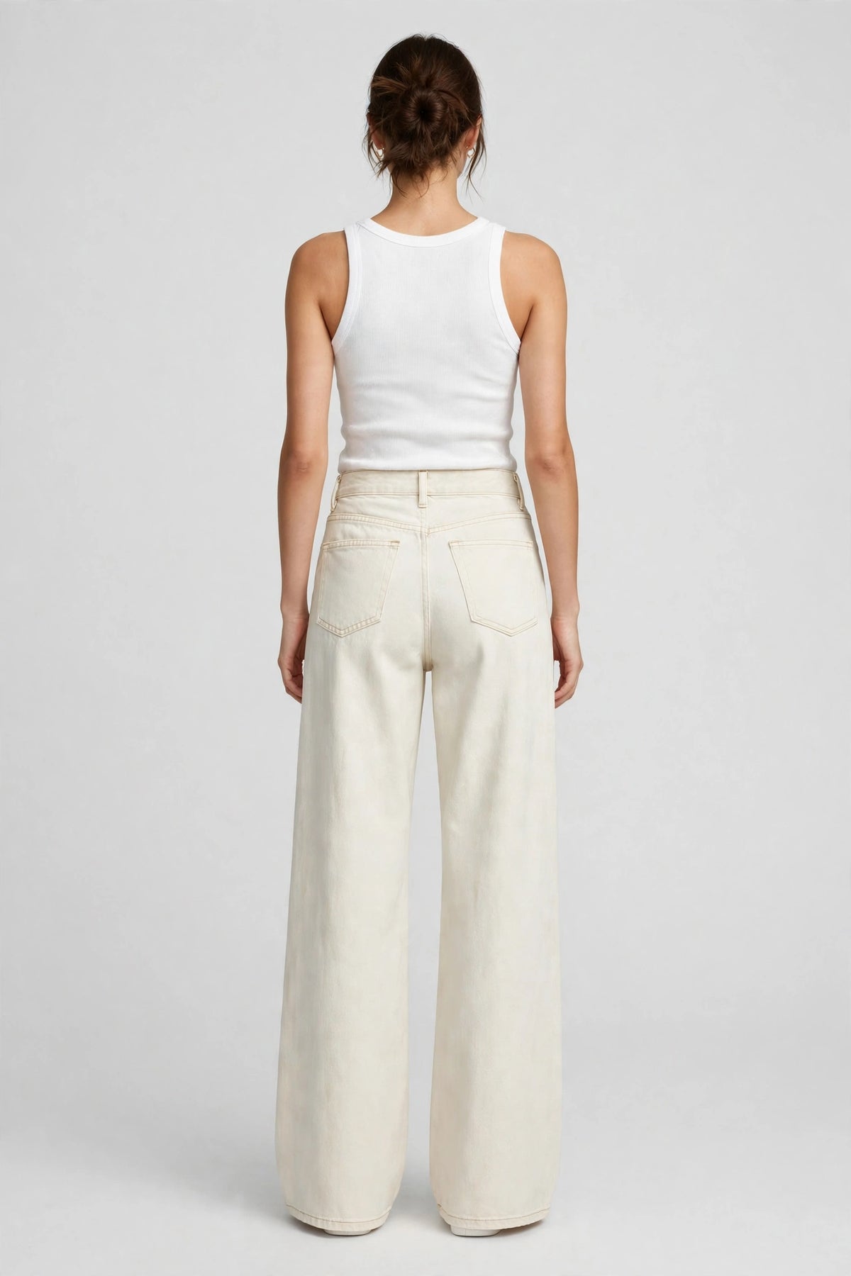Zephyr Wide-Leg Jean - Ecru - back