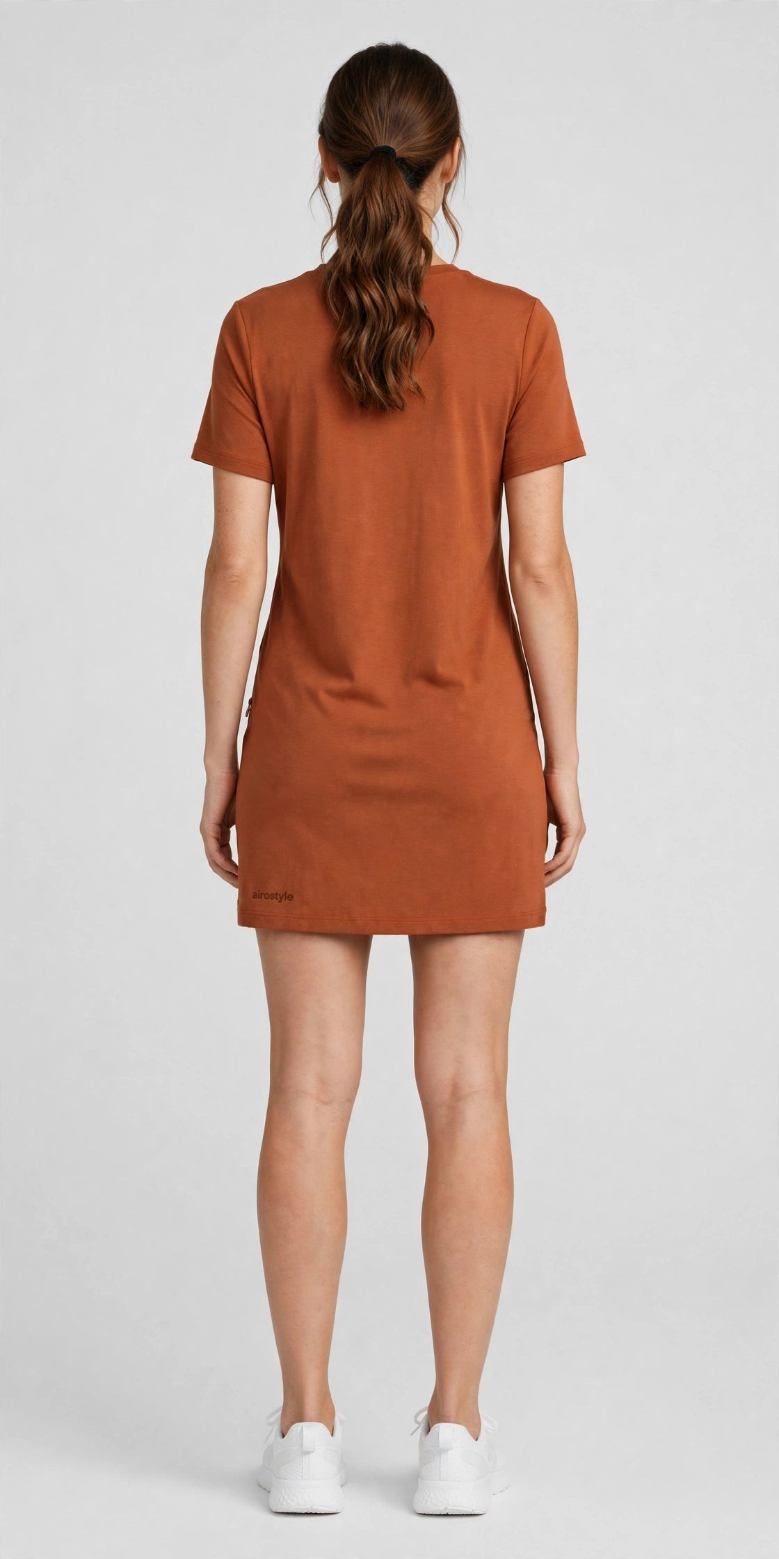 Mesa Mini Travel Dress - Terracotta - back
