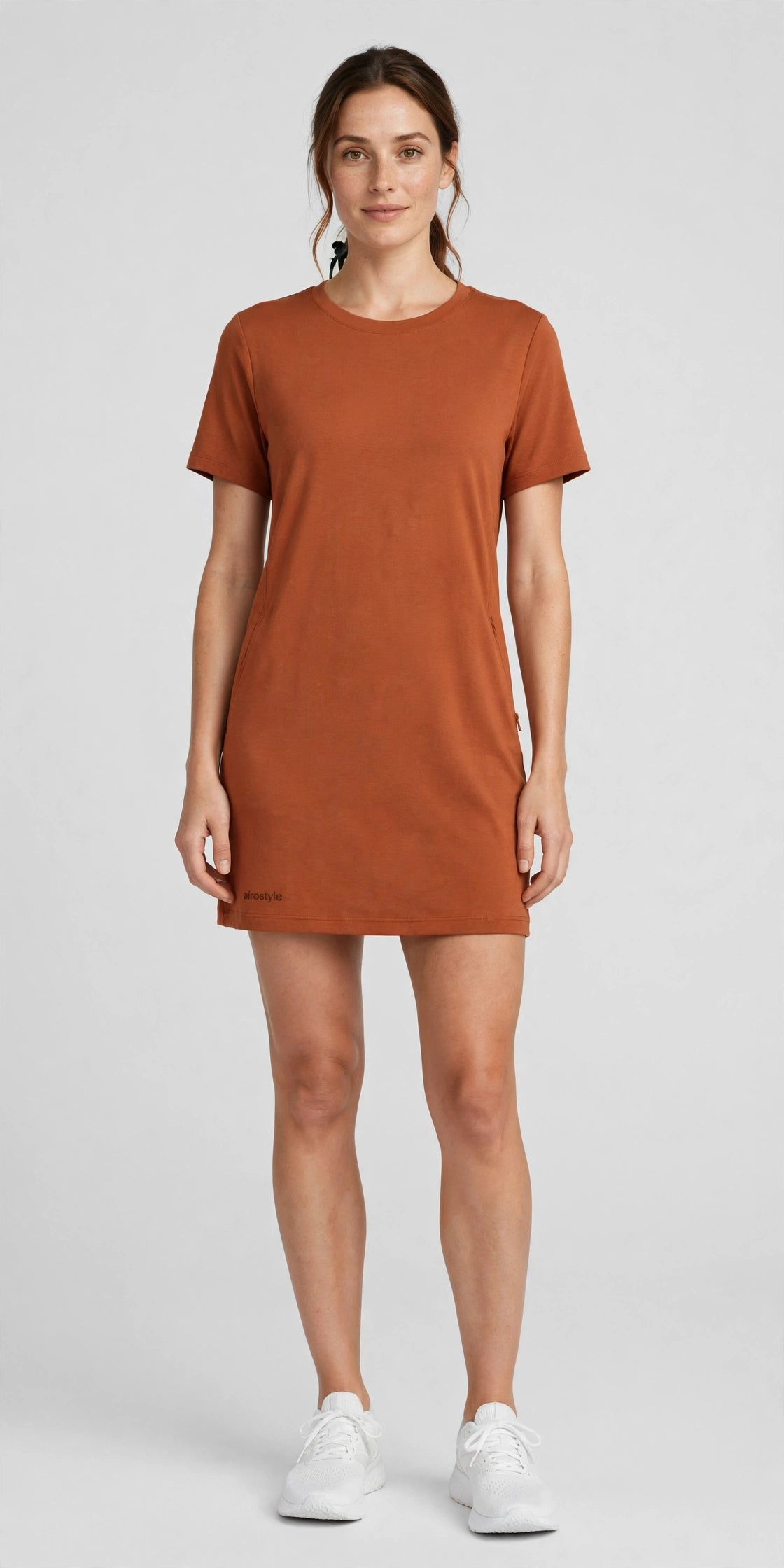 Mesa Mini Travel Dress - Terracotta - front